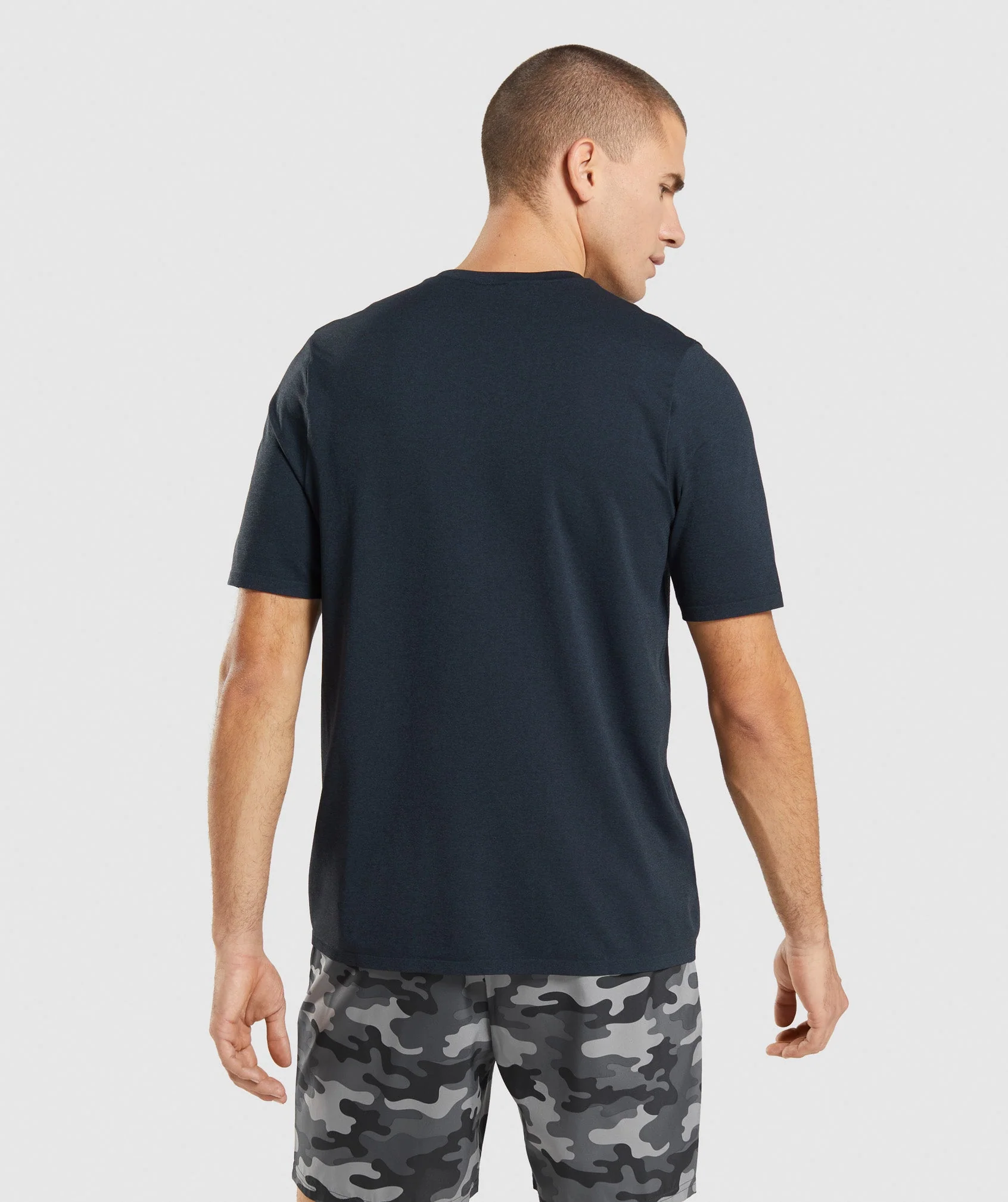 Gymshark Arrival Seamless Short Sleeve T-Shirt - Navy - Image 2