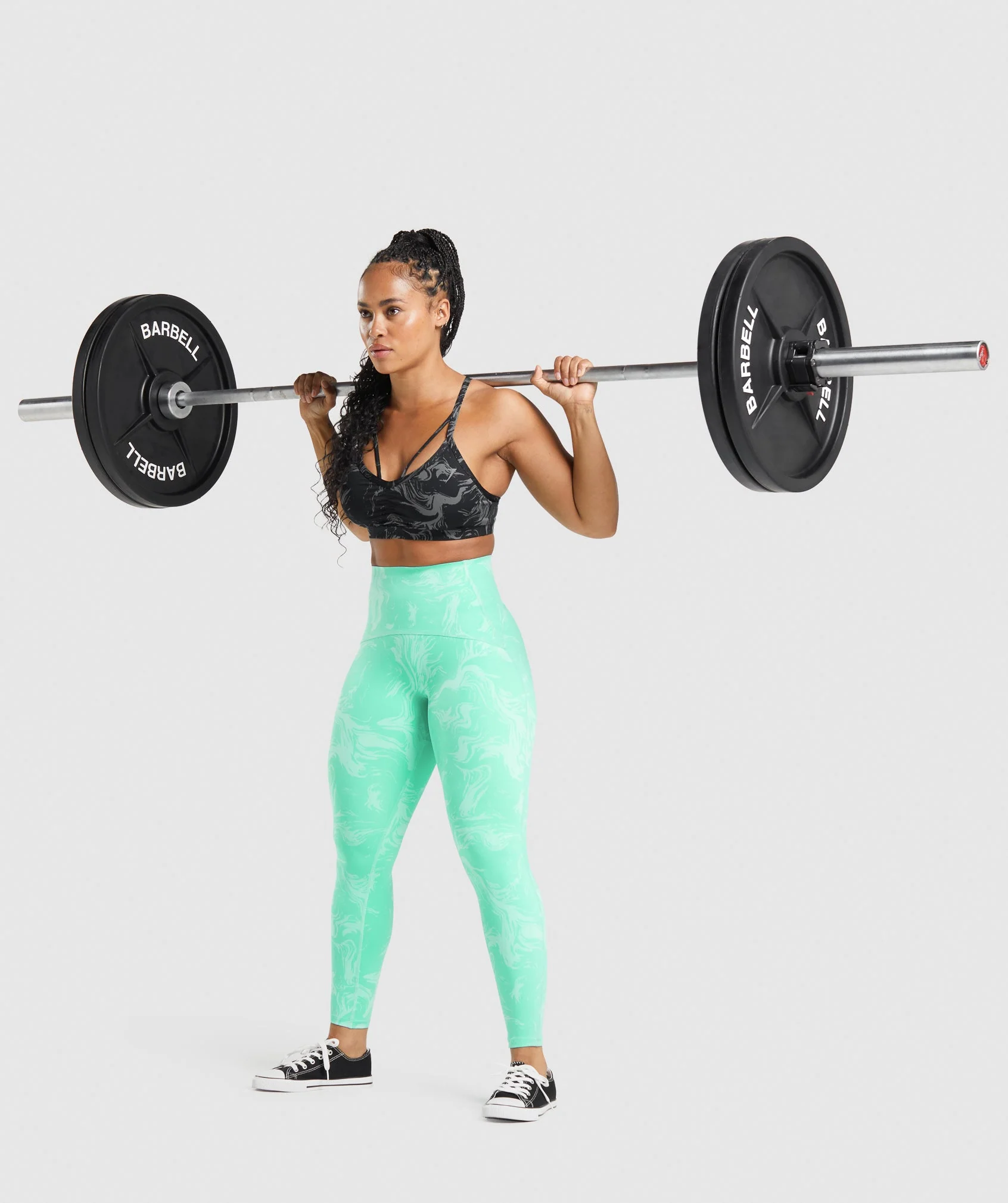 Gymshark Waist Support Leggings - Bright Turquoise Print - Image 4