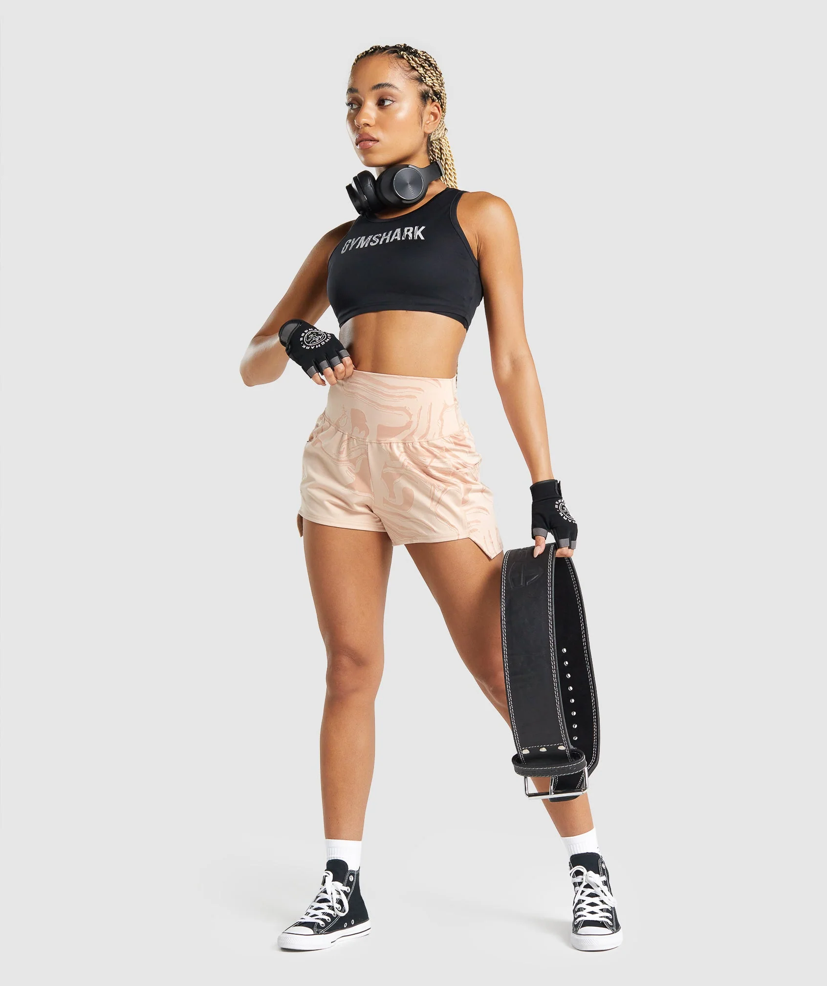 GS Power Jacquard Shorts - Light Pink Print - Image 4