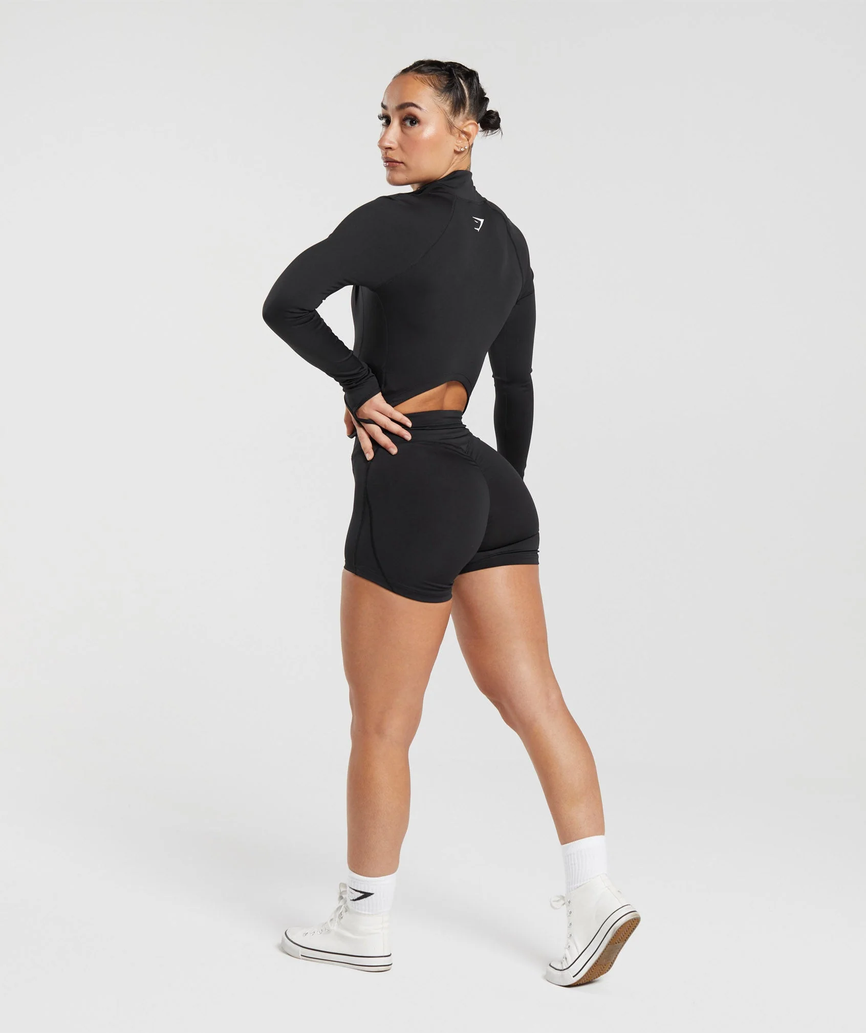 GS Power Midi Zip Up Jacket - Black - Image 4