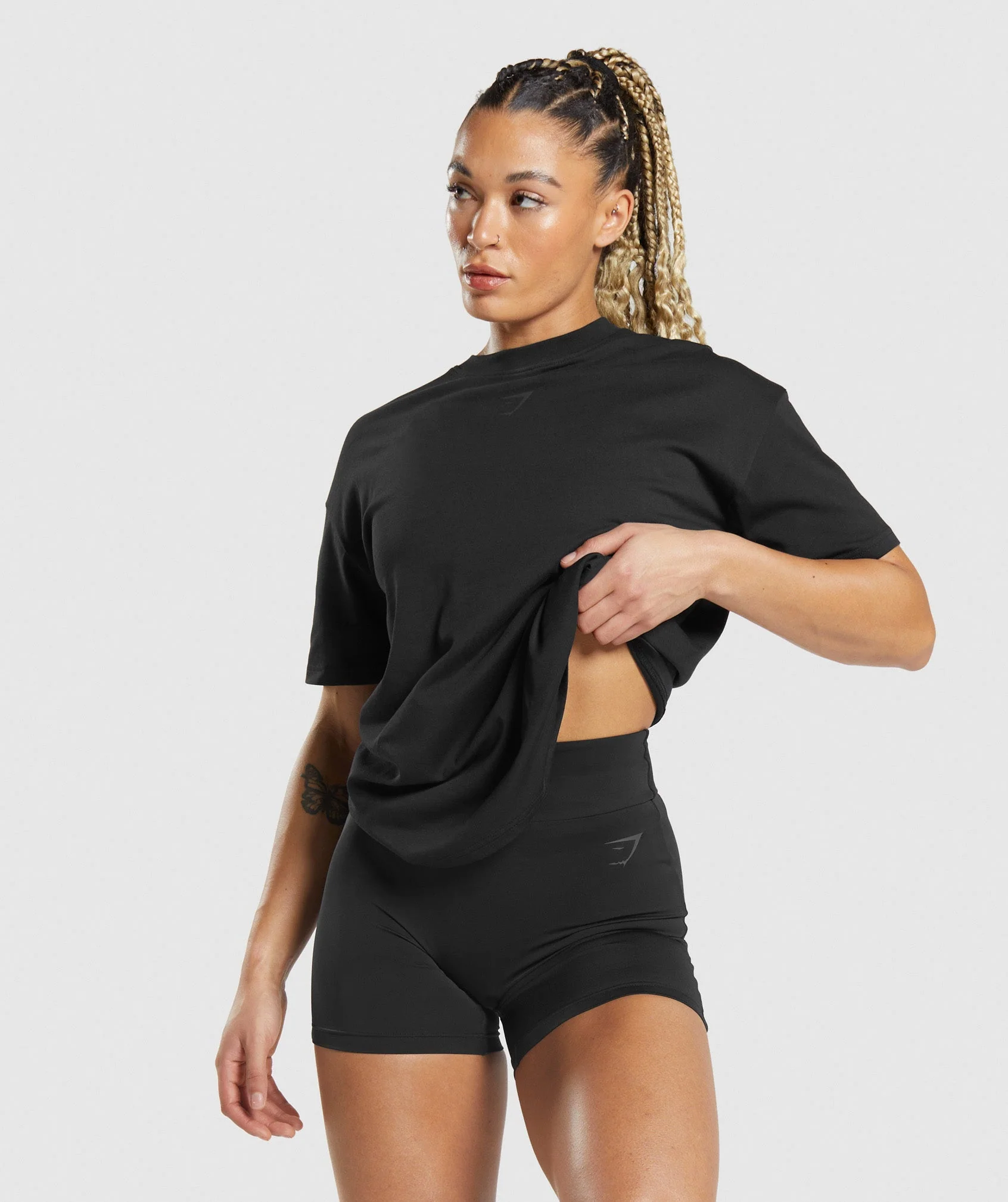 Gymshark GS Power Oversized T-Shirt - Black - Image 2