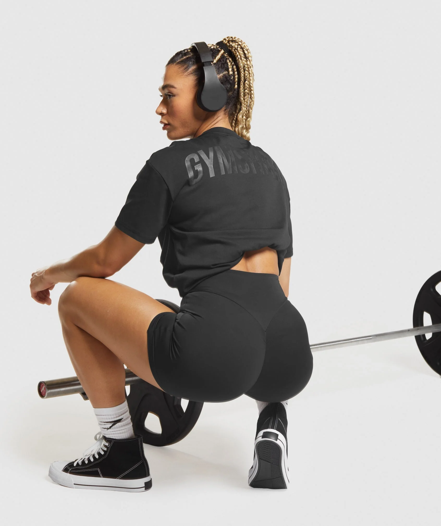 Gymshark GS Power Oversized T-Shirt - Black - Image 4