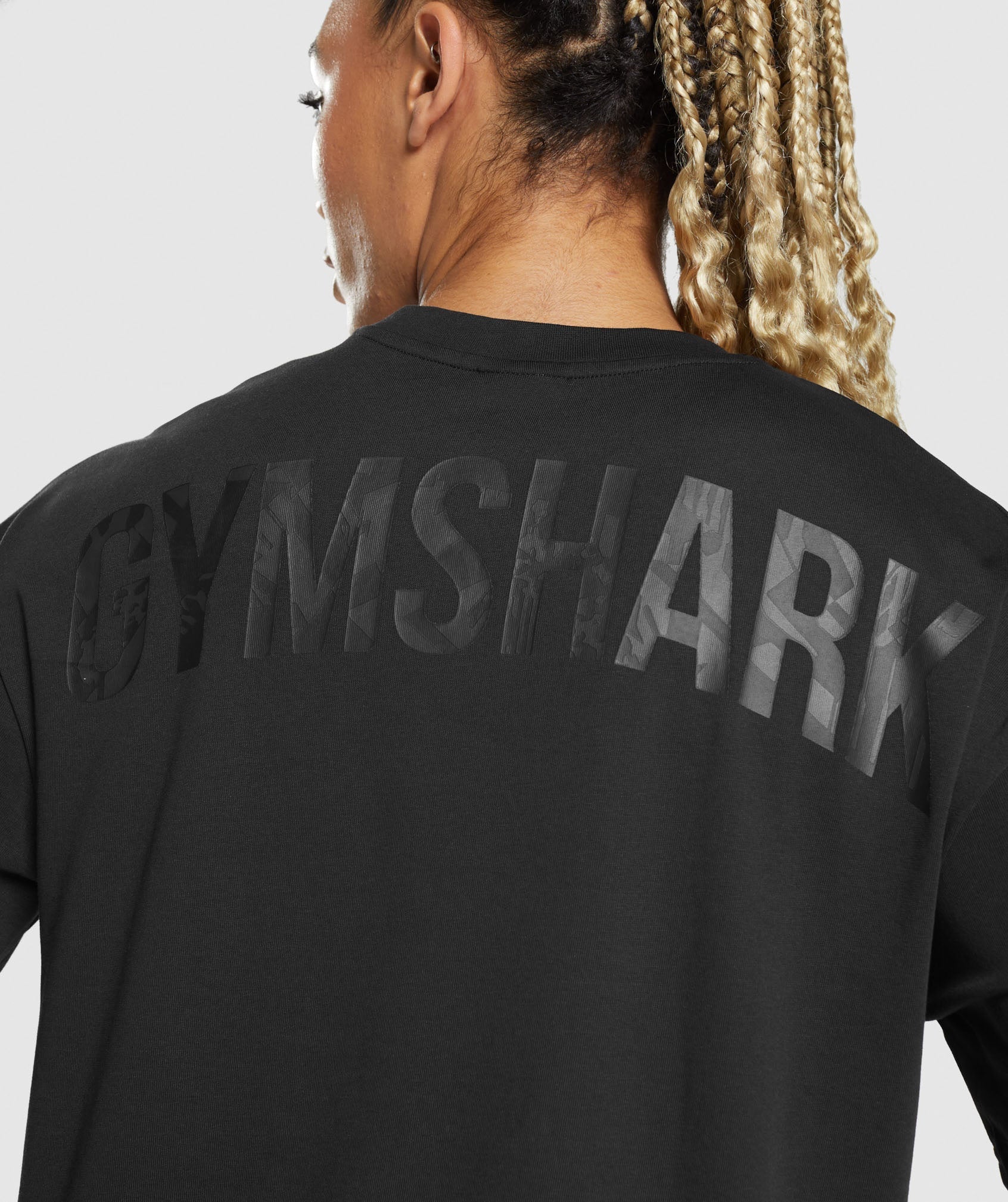 Gymshark GS Power Oversized T-Shirt - Black - Image 6