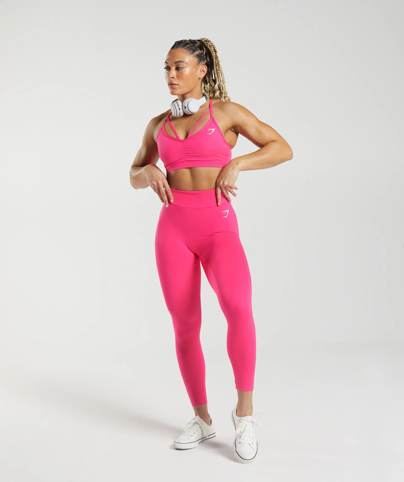 Gymshark GS Power Sports Bra - Bright Fuchsia - Image 4