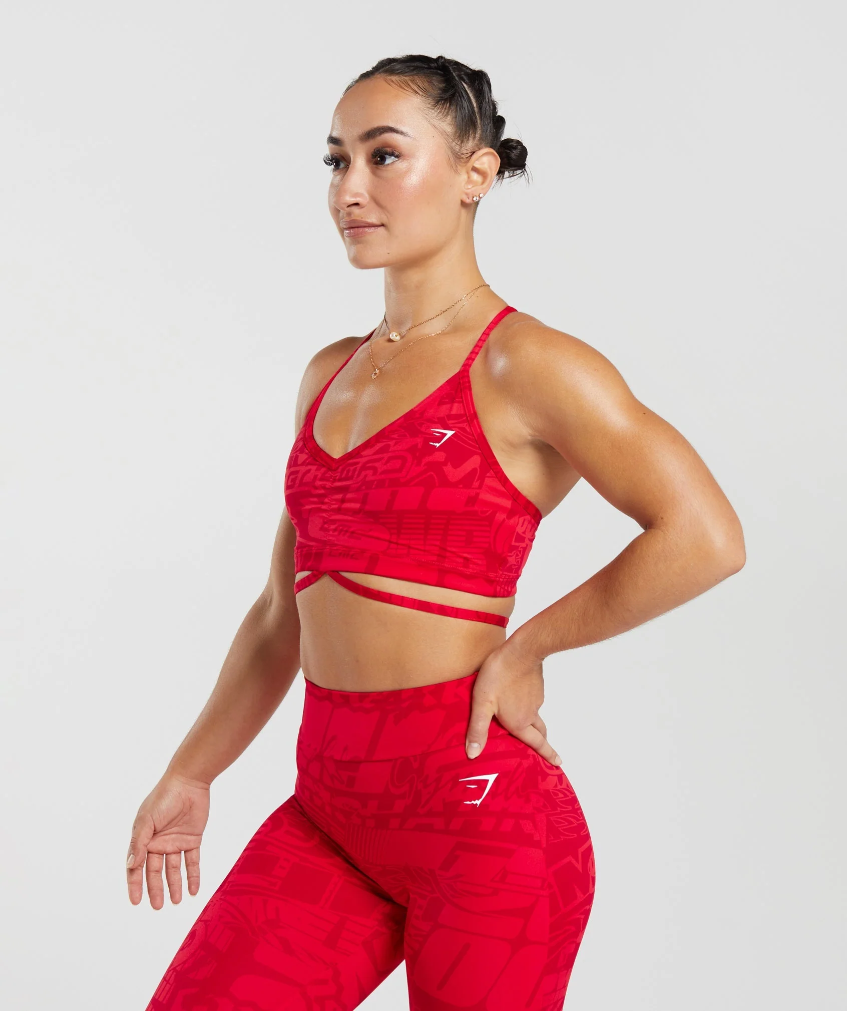 Gymshark GS Power Strappy Sports Bra - Zesty Red - Image 3