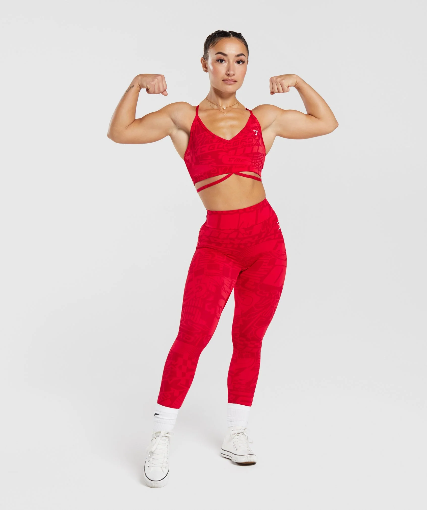 Gymshark GS Power Strappy Sports Bra - Zesty Red - Image 4