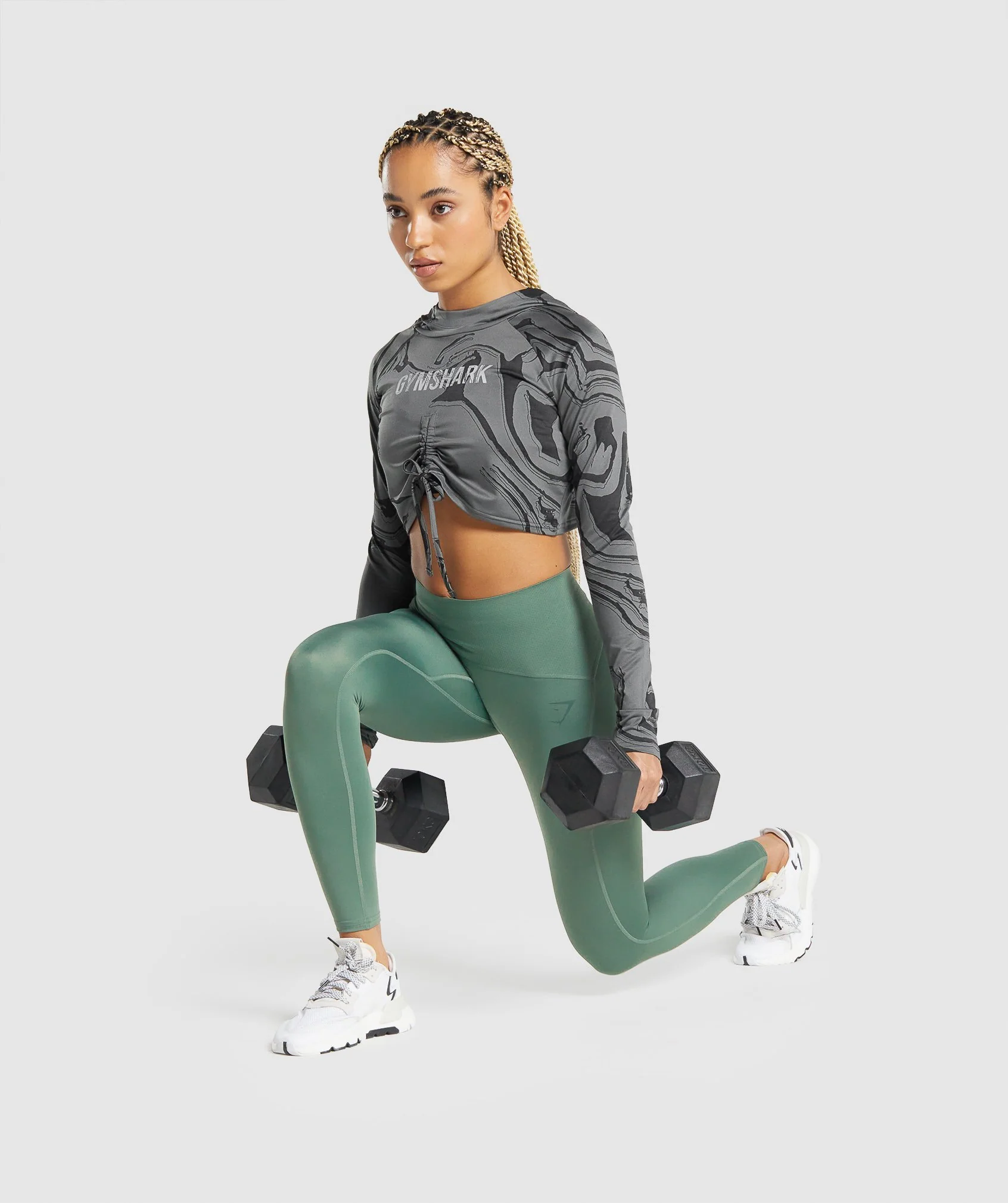 Gymshark GS Power Support Leggings - Green - Image 4