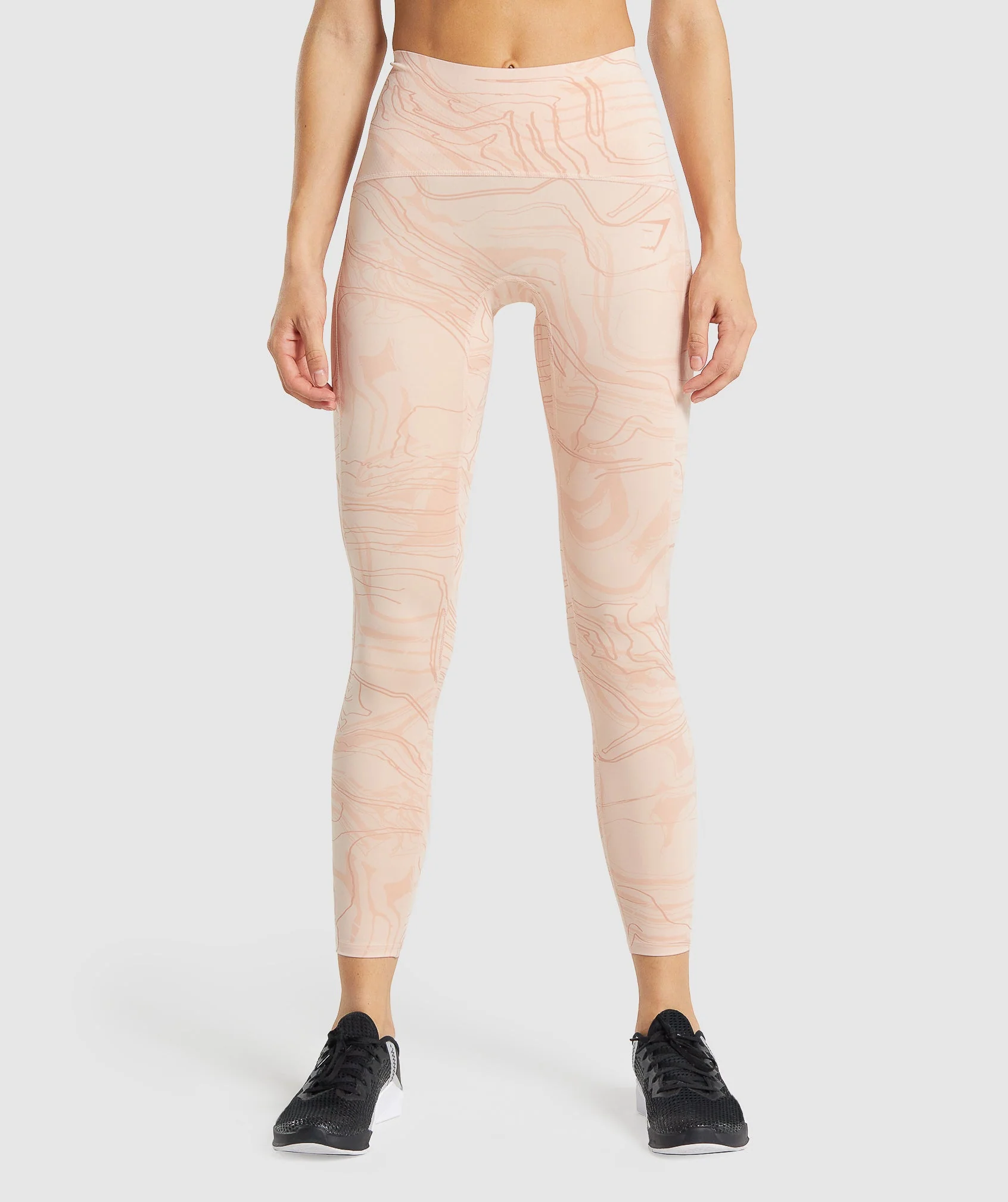 Gymshark GS Power Support Leggings - Light Pink Print