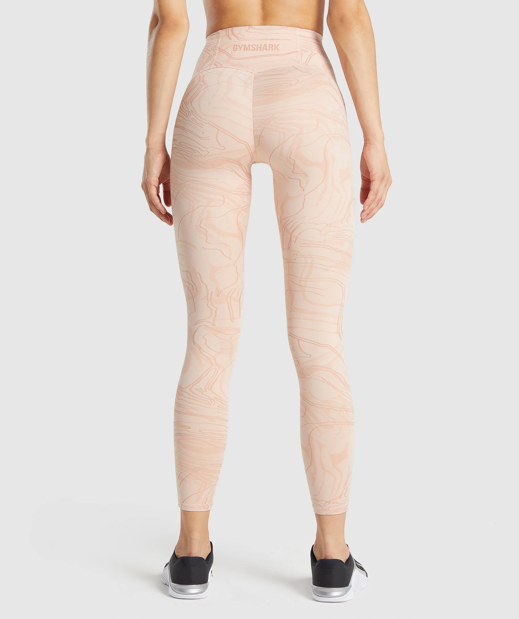 Gymshark GS Power Support Leggings - Light Pink Print - Image 2