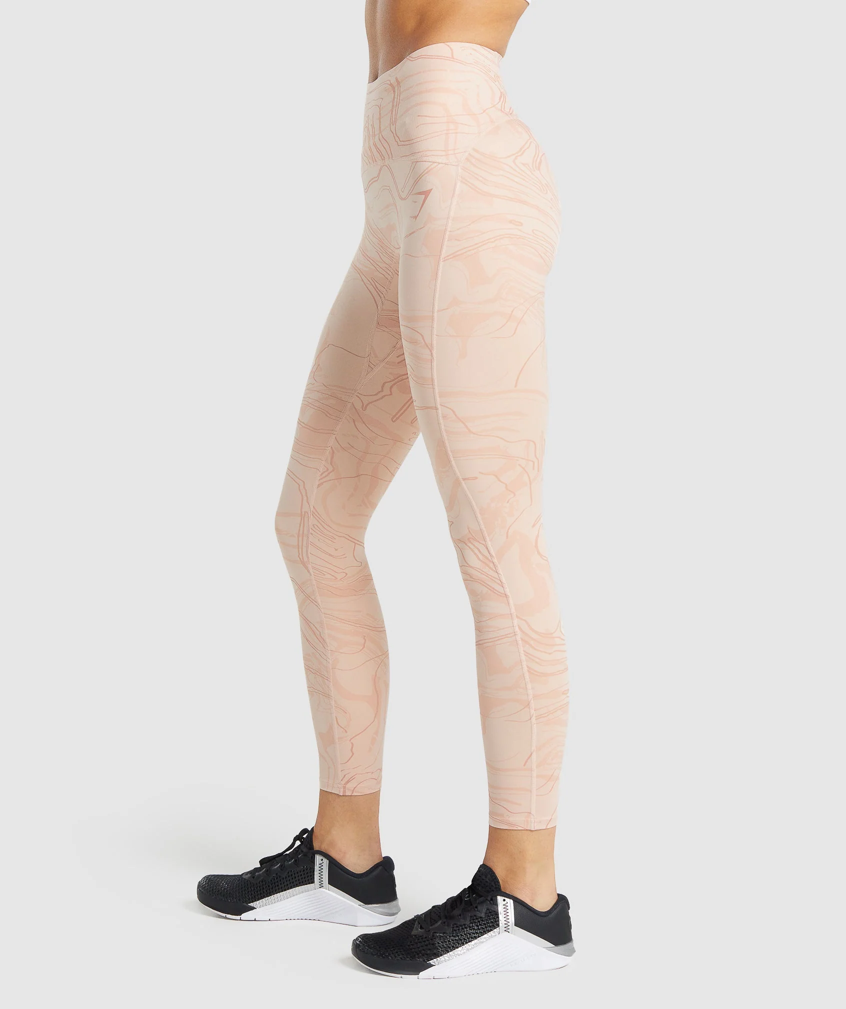 Gymshark GS Power Support Leggings - Light Pink Print - Image 3