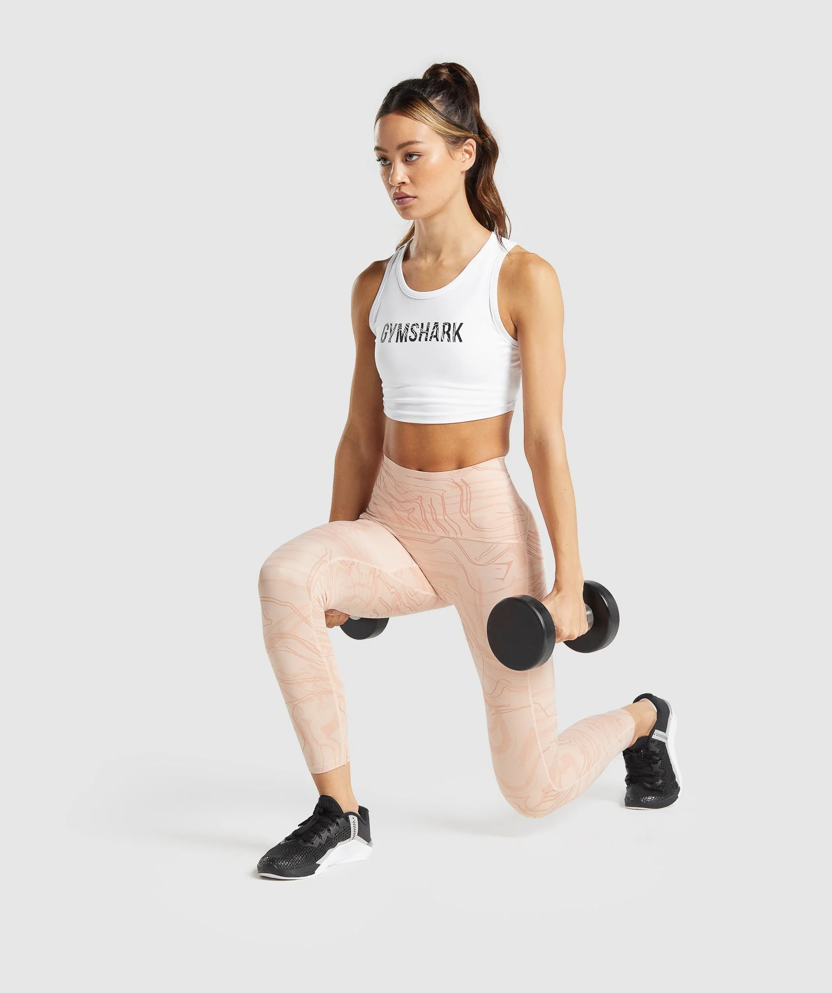Gymshark GS Power Support Leggings - Light Pink Print - Image 4
