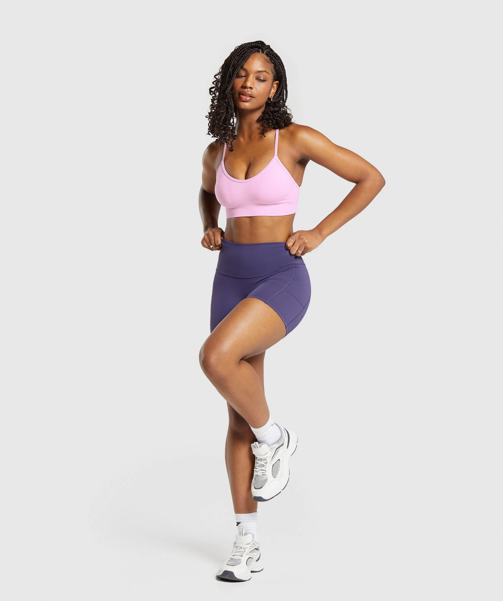 Gymshark x Anna Shorts - Galaxy Purple - Image 4