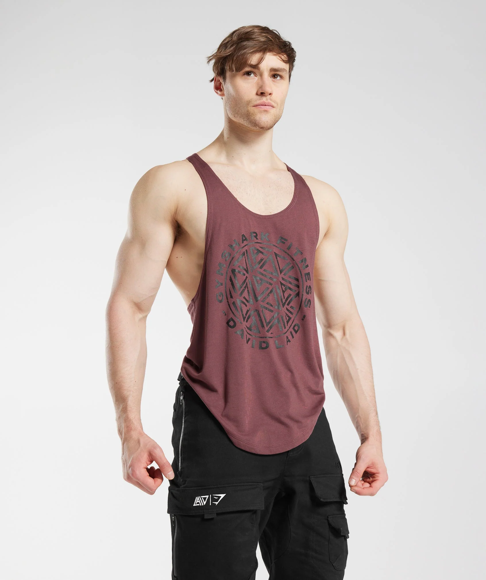 Gymshark x David Laid Stringer - Magenta Brown