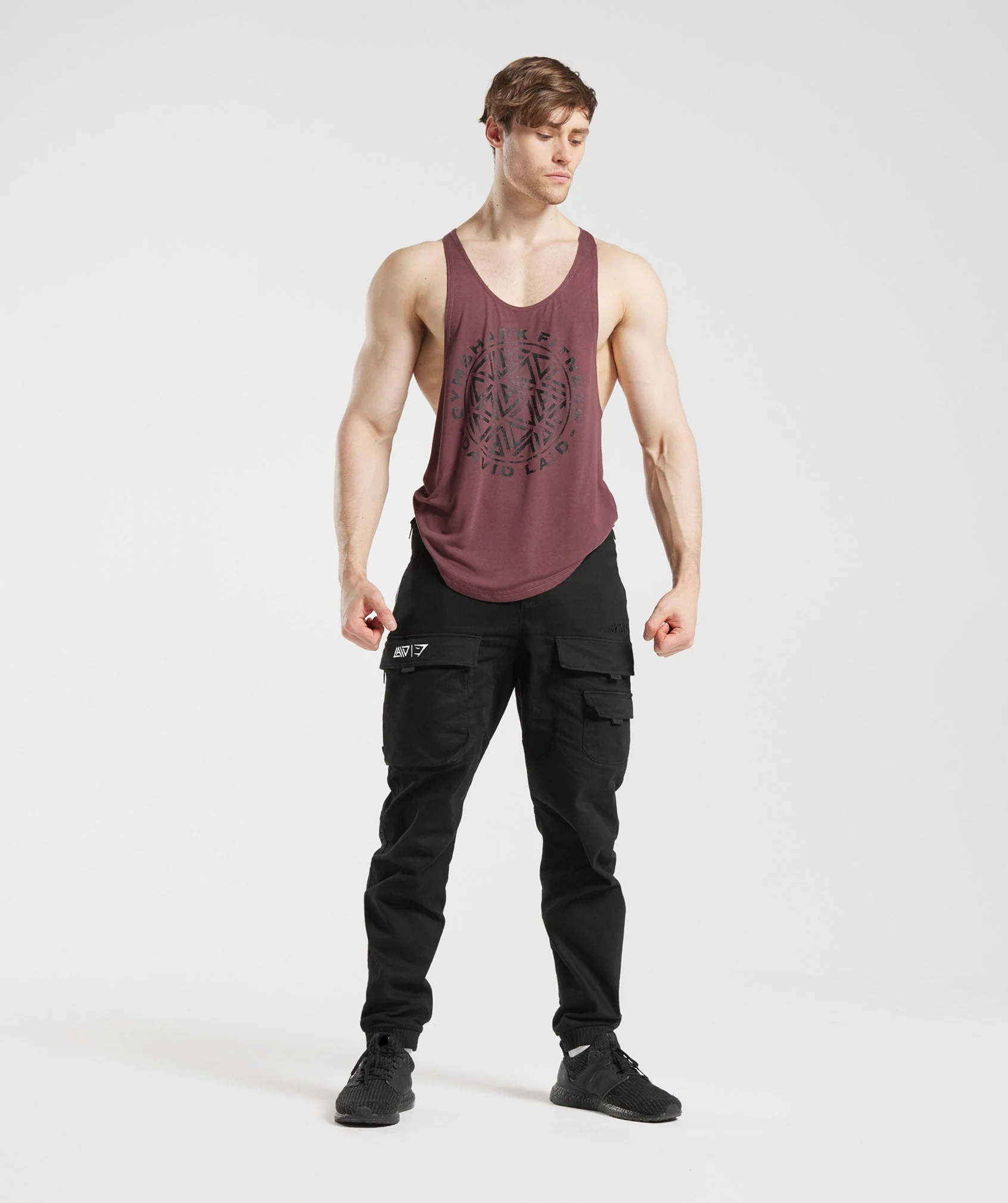 Gymshark x David Laid Stringer - Magenta Brown - Image 4