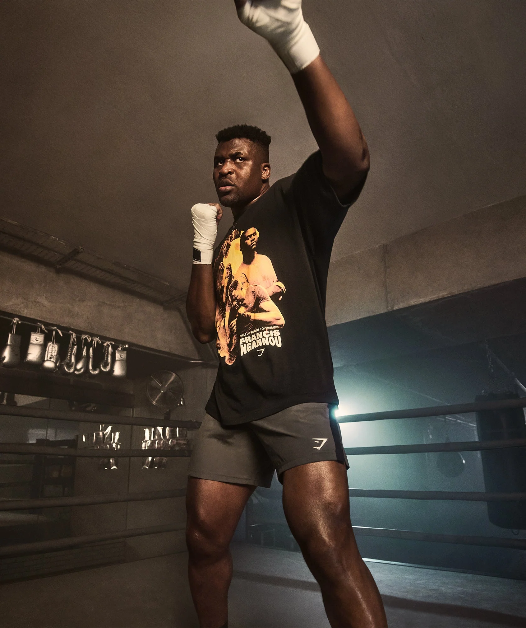 Gymshark x Francis Ngannou Graphic Tee - Black - Image 5