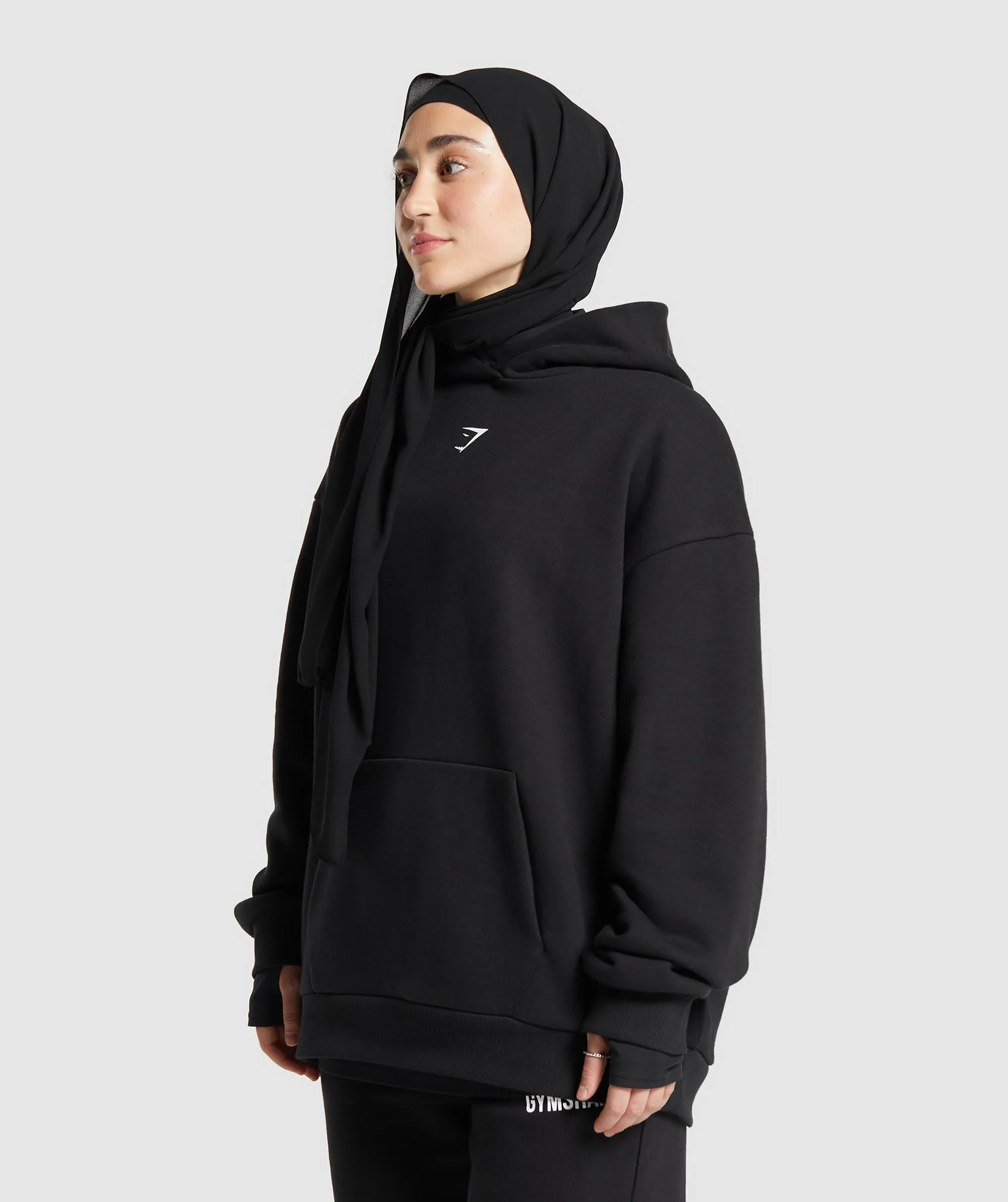Gymshark X Leana Deeb Oversized Graphic Hoodie - Black - Image 3
