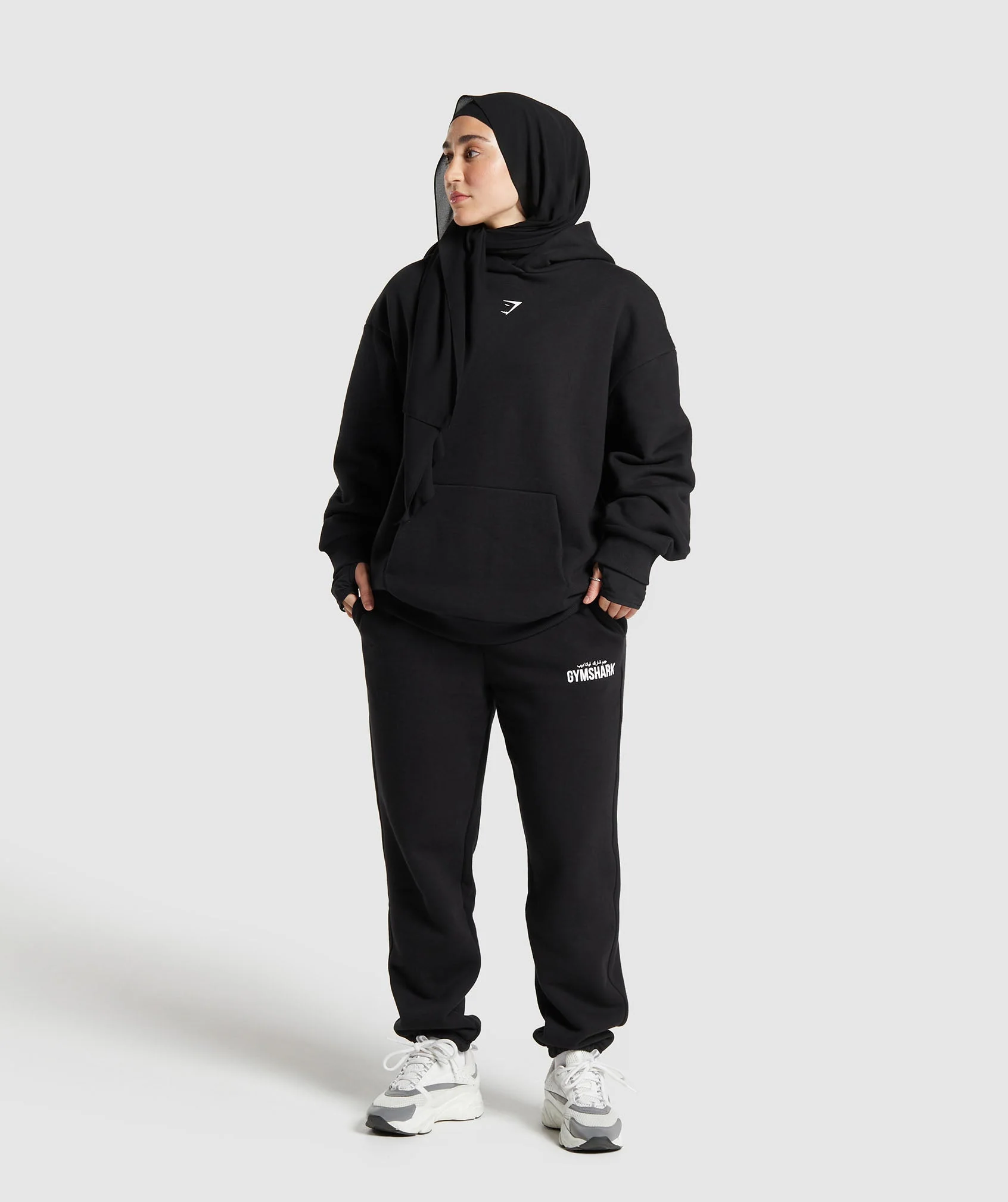 Gymshark X Leana Deeb Oversized Graphic Hoodie - Black - Image 4