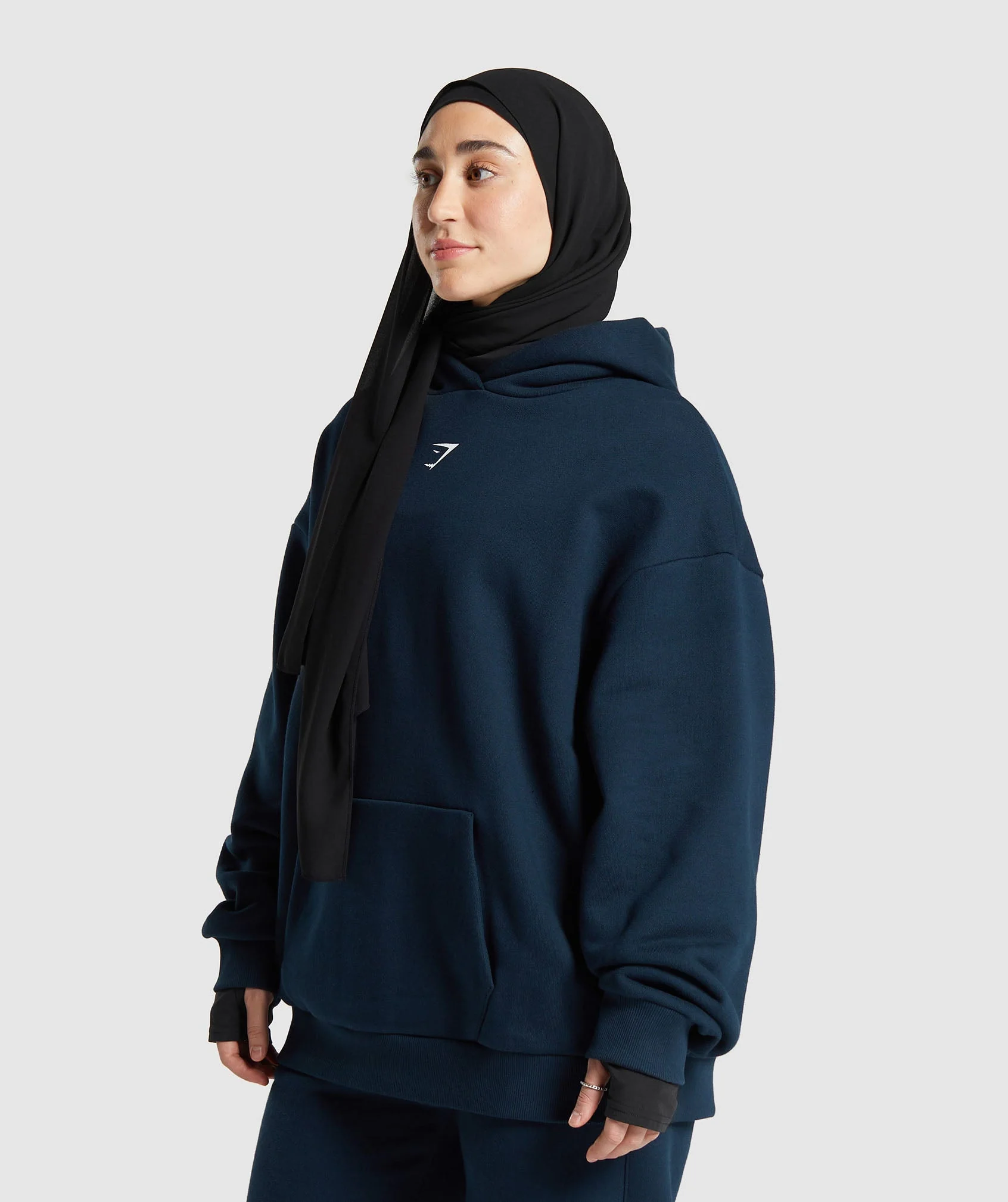 Gymshark X Leana Deeb Oversized Graphic Hoodie - Navy - Image 3