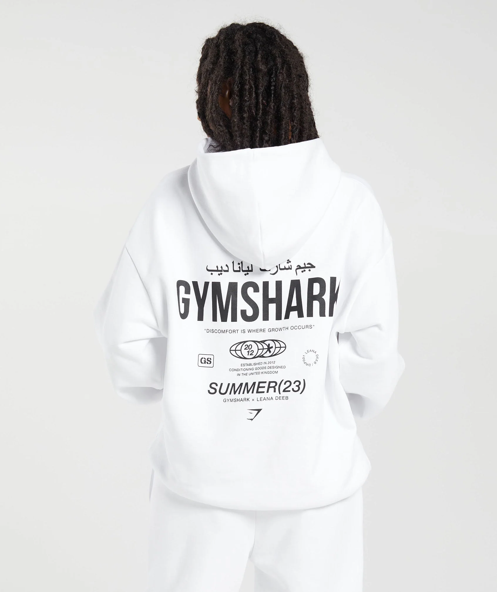 Gymshark x Leana Deeb Oversized Hoodie - White - Image 2