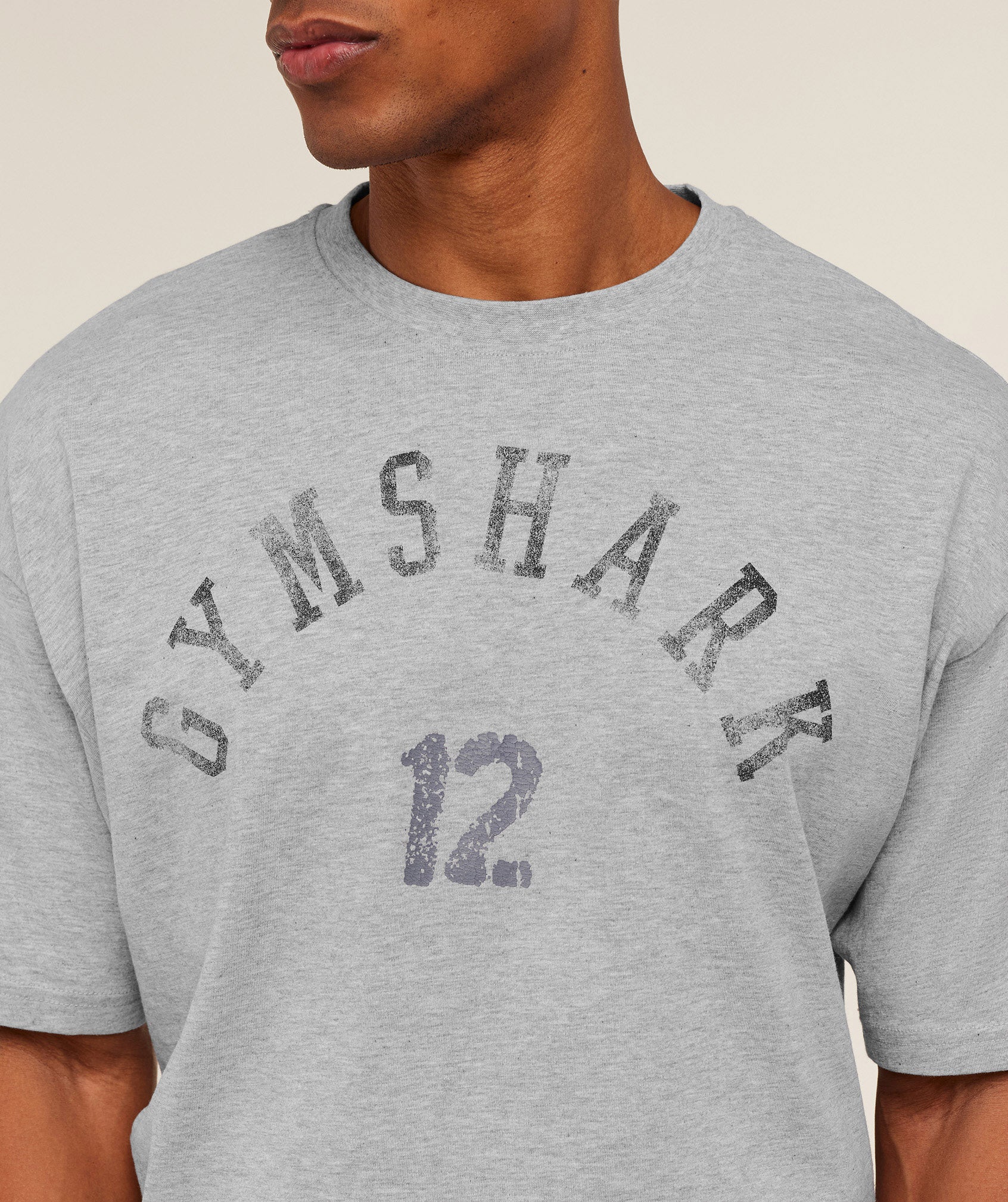 Gymshark 12 Graphic T-Shirt - Light Grey Core Marl - Image 5
