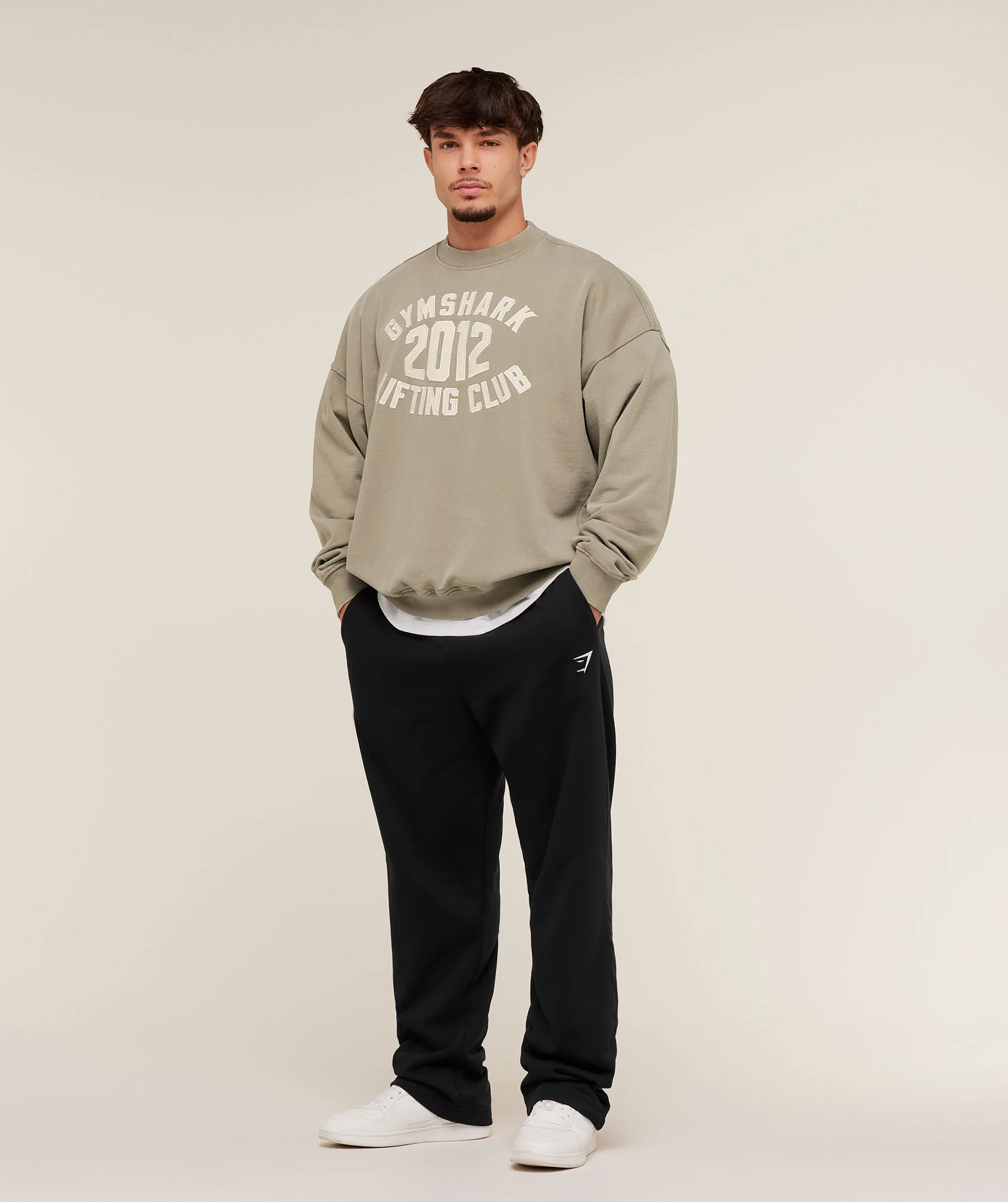 Gymshark 2012 Lifting Club Crew - Linen Brown - Image 4