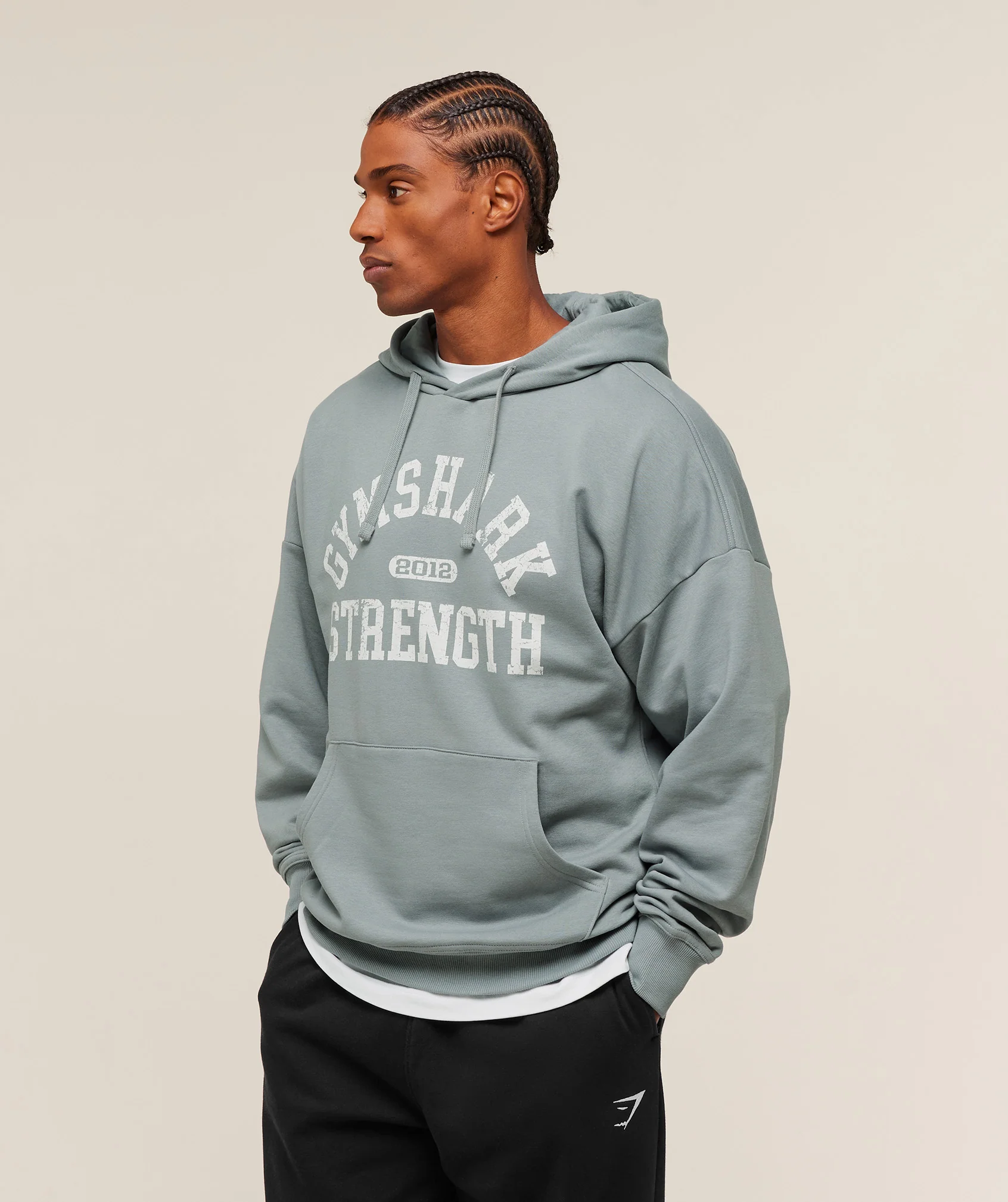 Gymshark 2012 Strength Hoodie - Denim Grey - Image 3