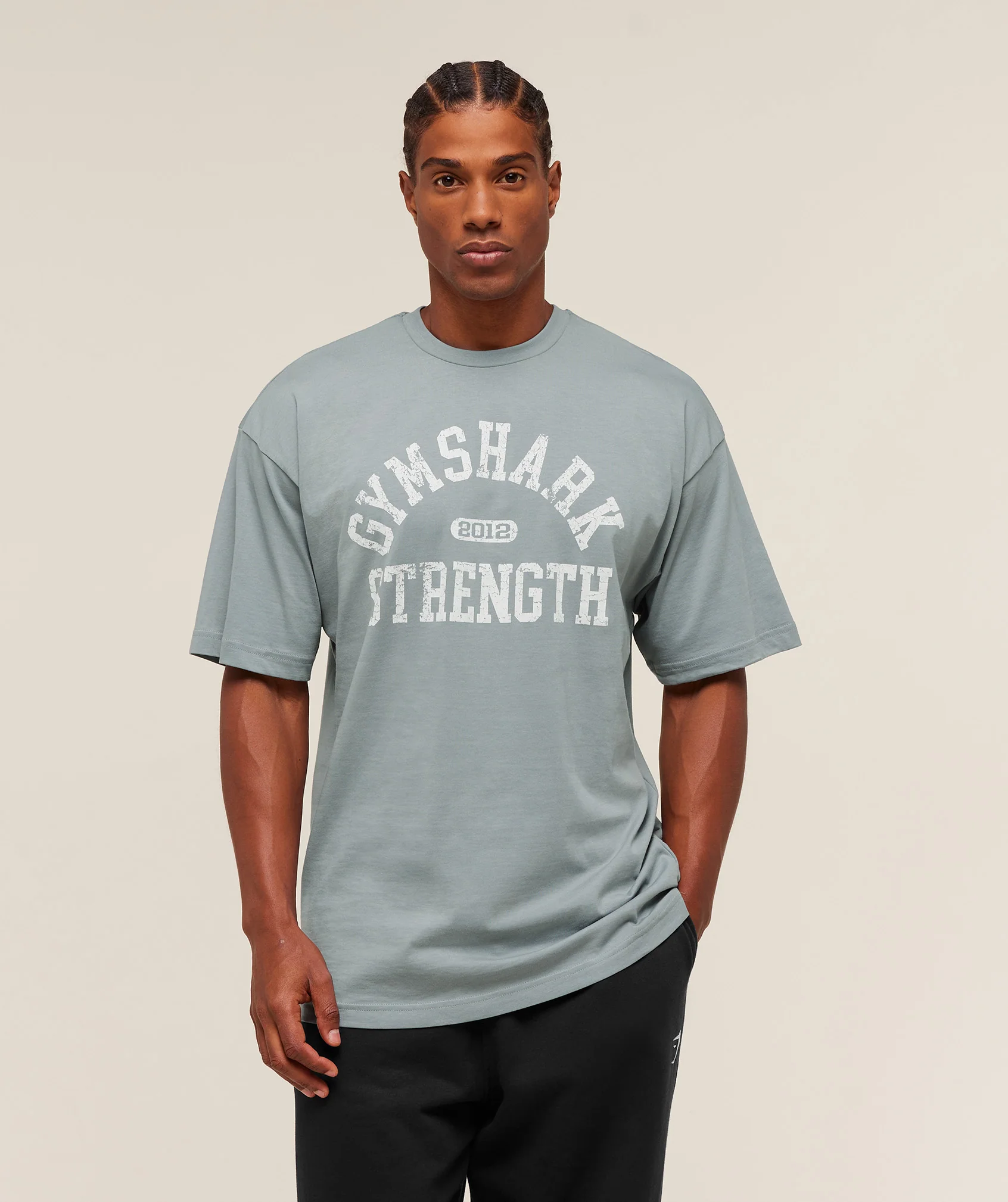 Gymshark 2012 Strength T-Shirt - Denim Grey - Image 6