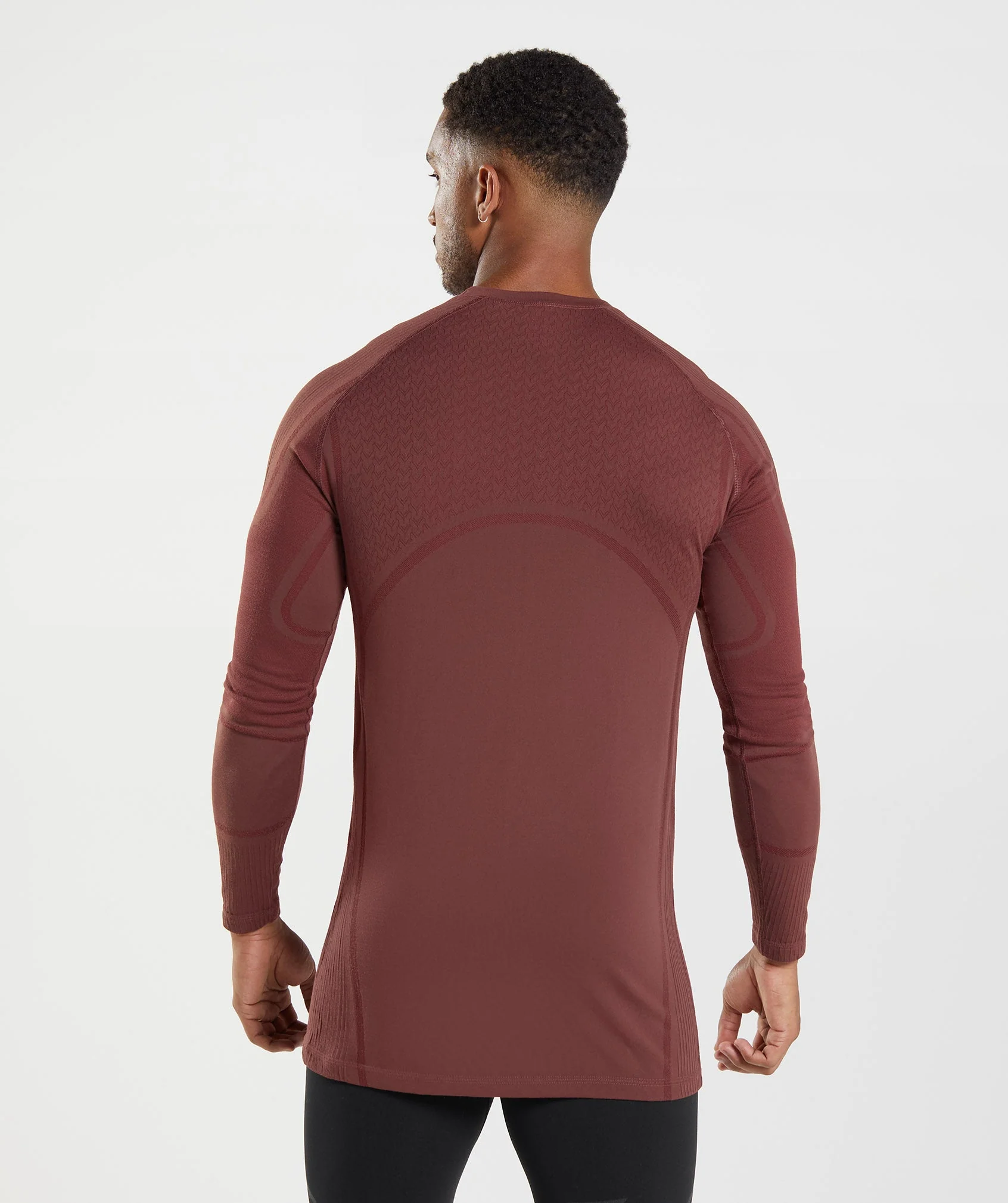 Gymshark 315 Long Sleeve T-Shirt - Cherry Brown - Image 2