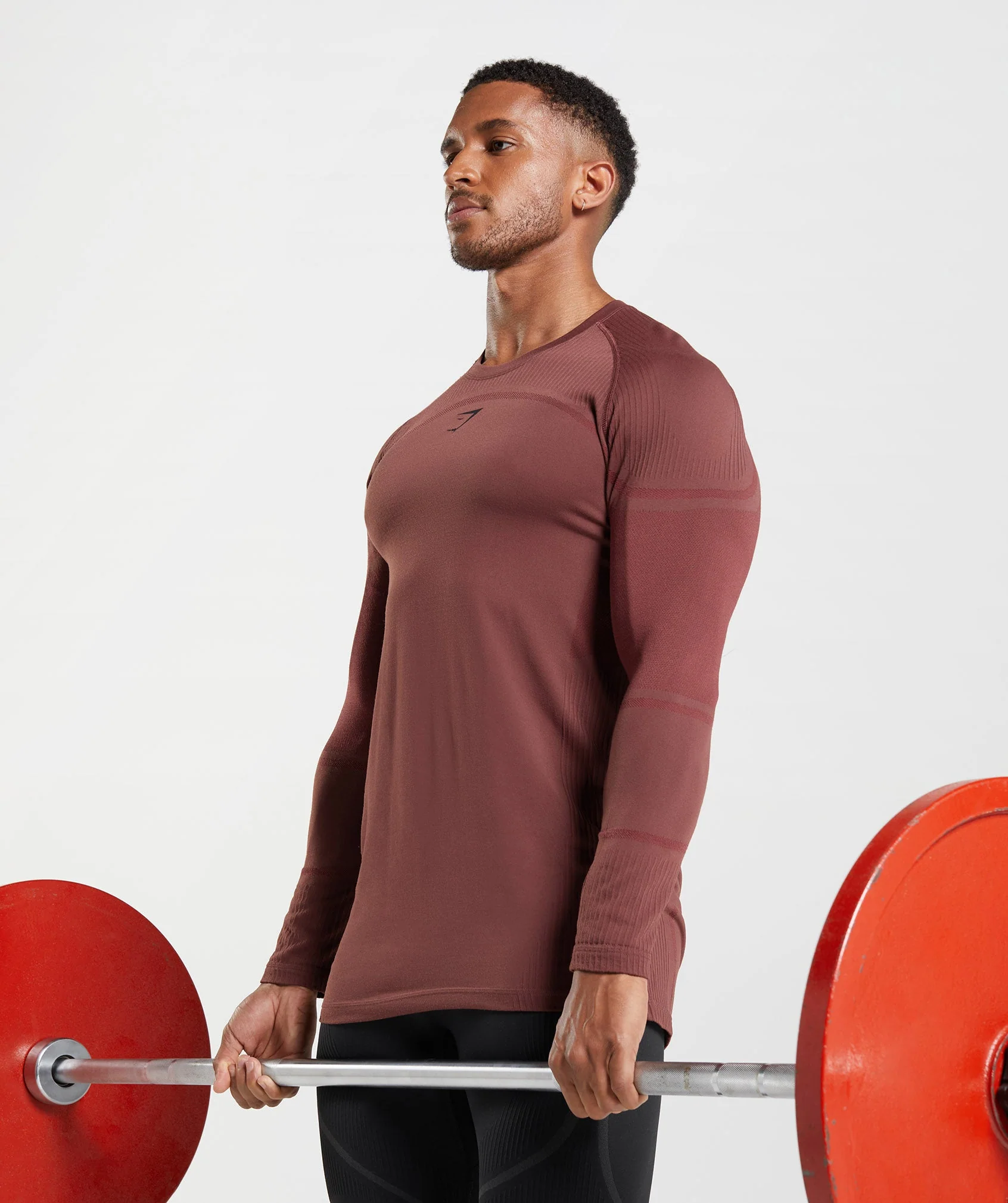 Gymshark 315 Long Sleeve T-Shirt - Cherry Brown - Image 3