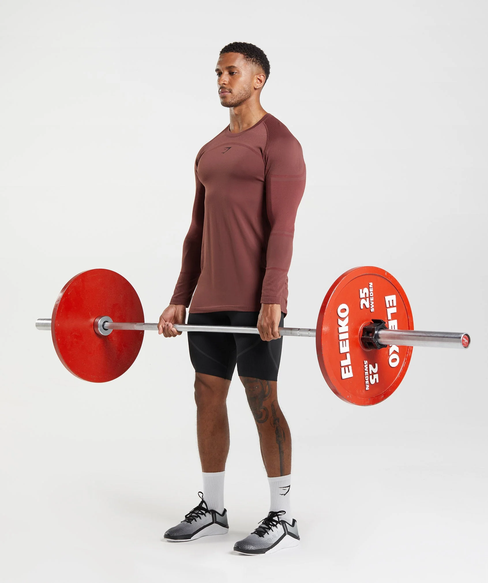 Gymshark 315 Long Sleeve T-Shirt - Cherry Brown - Image 4
