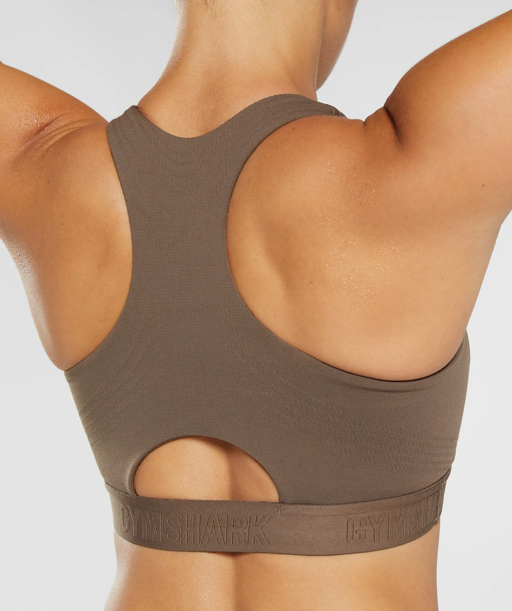 Gymshark 315 Performance High Neck Sports Bra - Soul Brown/Cement Brown - Image 5