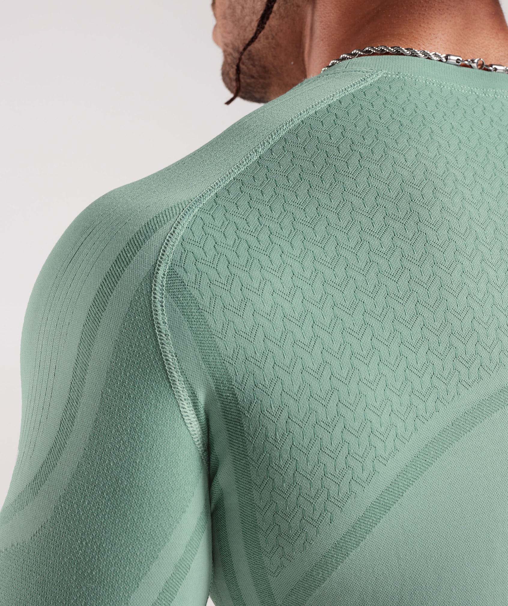 Gymshark 315 Seamless Long Sleeve T-Shirt - Frost Teal/Ink Teal - Image 5