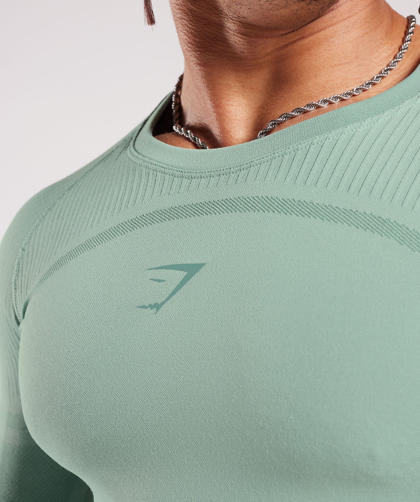 Gymshark 315 Seamless Long Sleeve T-Shirt - Frost Teal/Ink Teal - Image 6