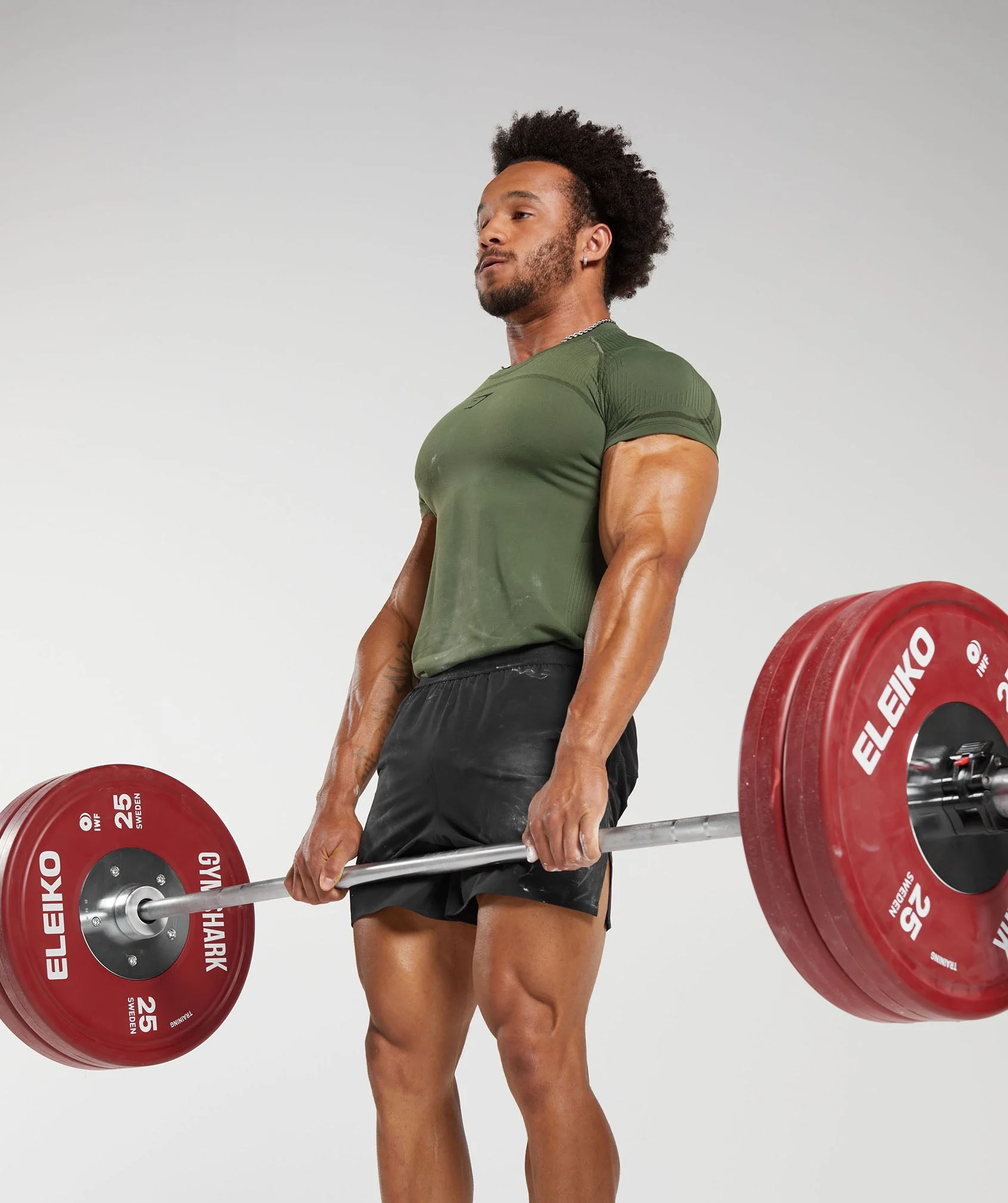 Gymshark 315 Seamless T-Shirt - Core Olive/Deep Olive Green - Image 4