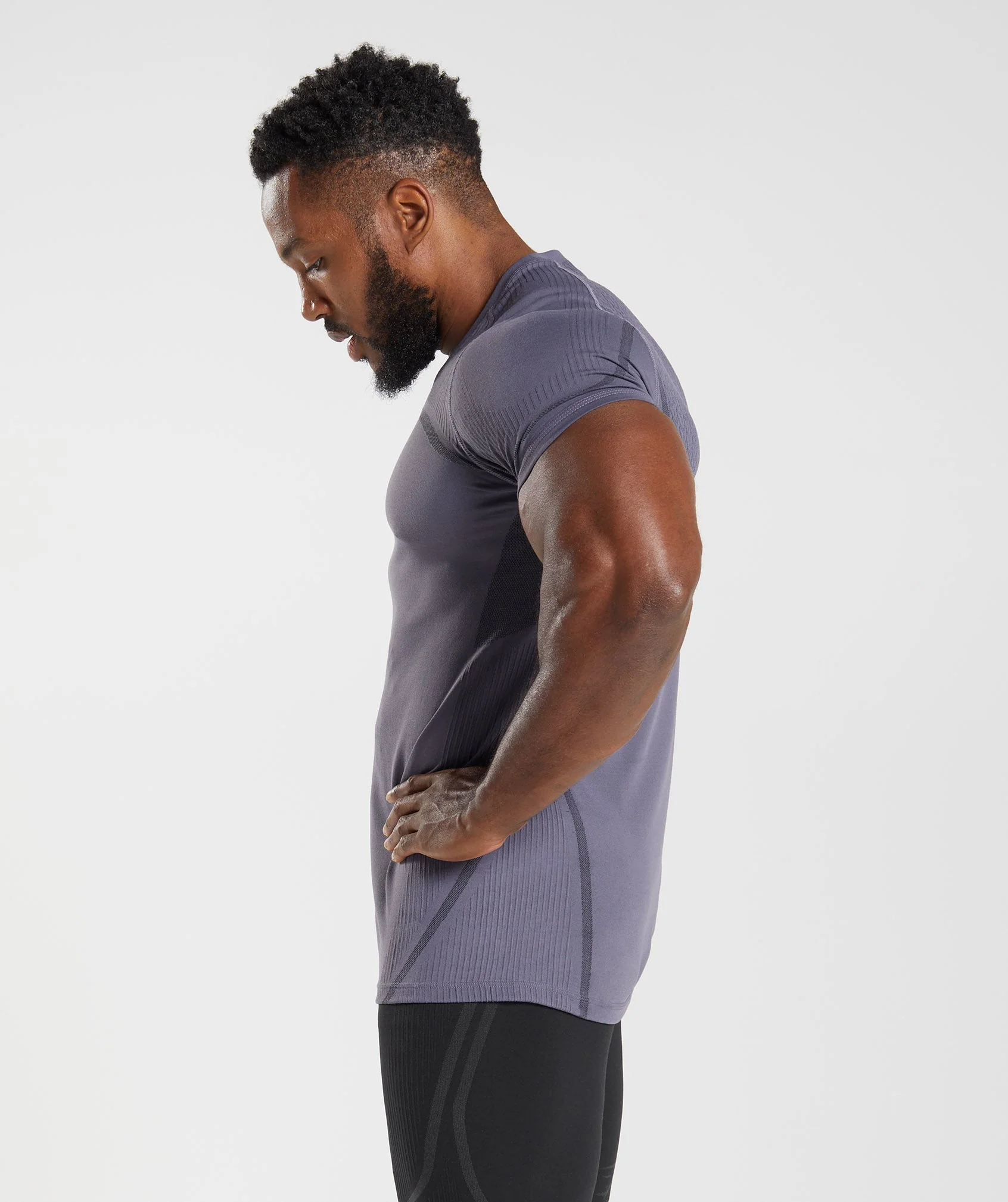 Gymshark 315 Seamless T-Shirt - Mercury Purple/Black - Image 3