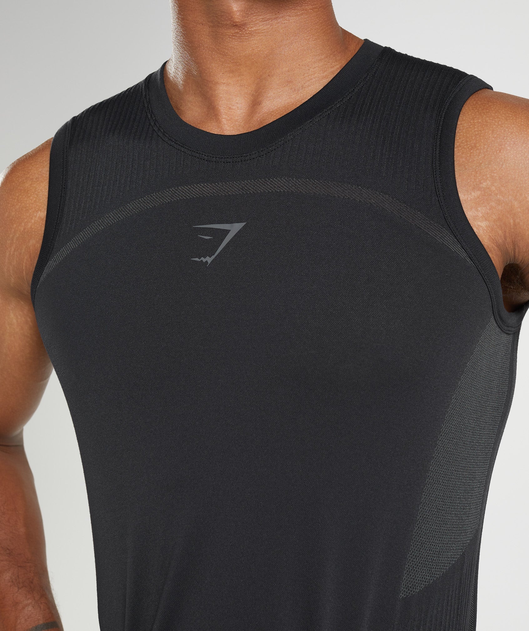 Gymshark 315 Seamless Tank - Black/Charcoal Grey - Image 6