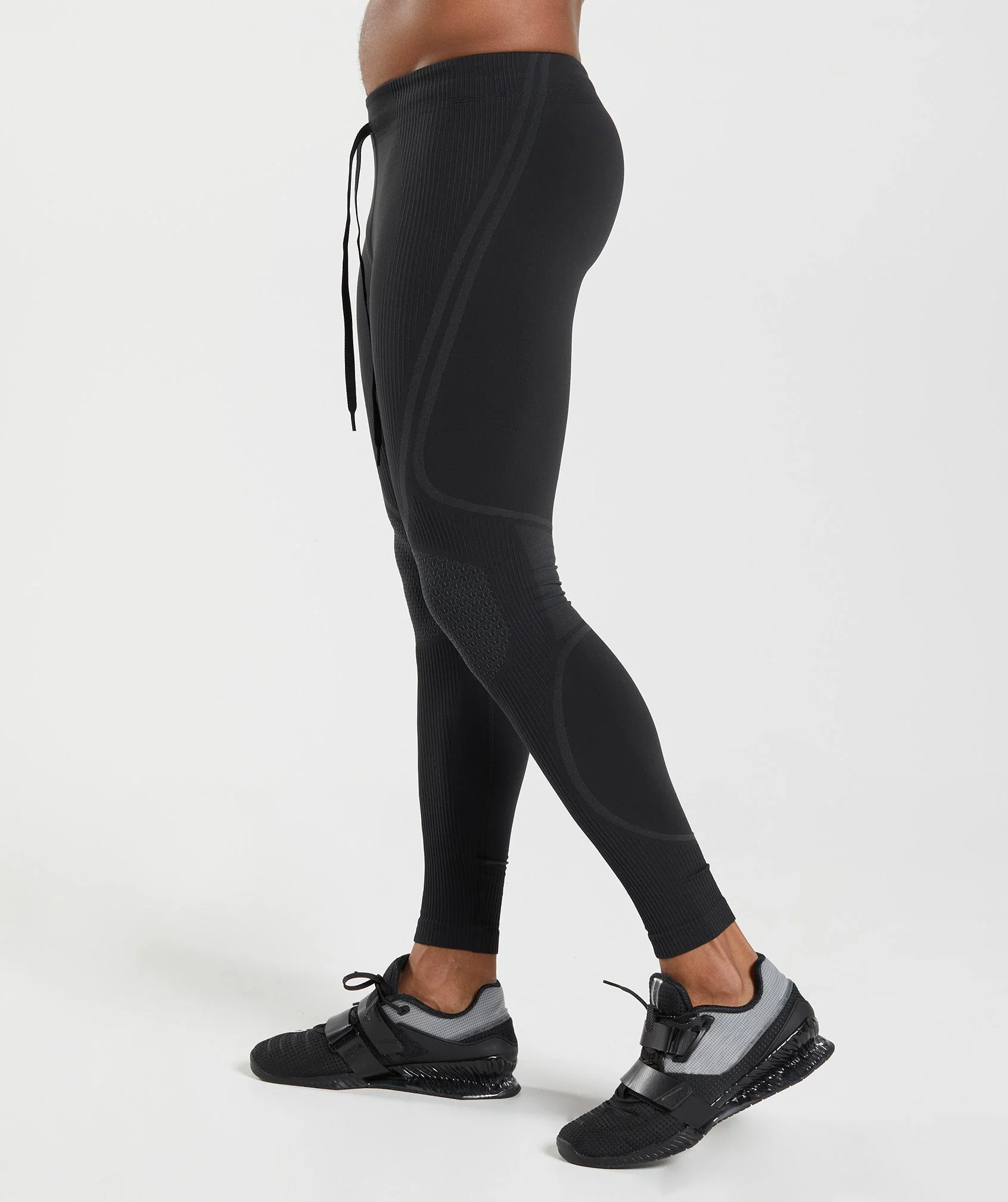 Gymshark 315 Seamless Tights - Black/Charcoal Grey - Image 3