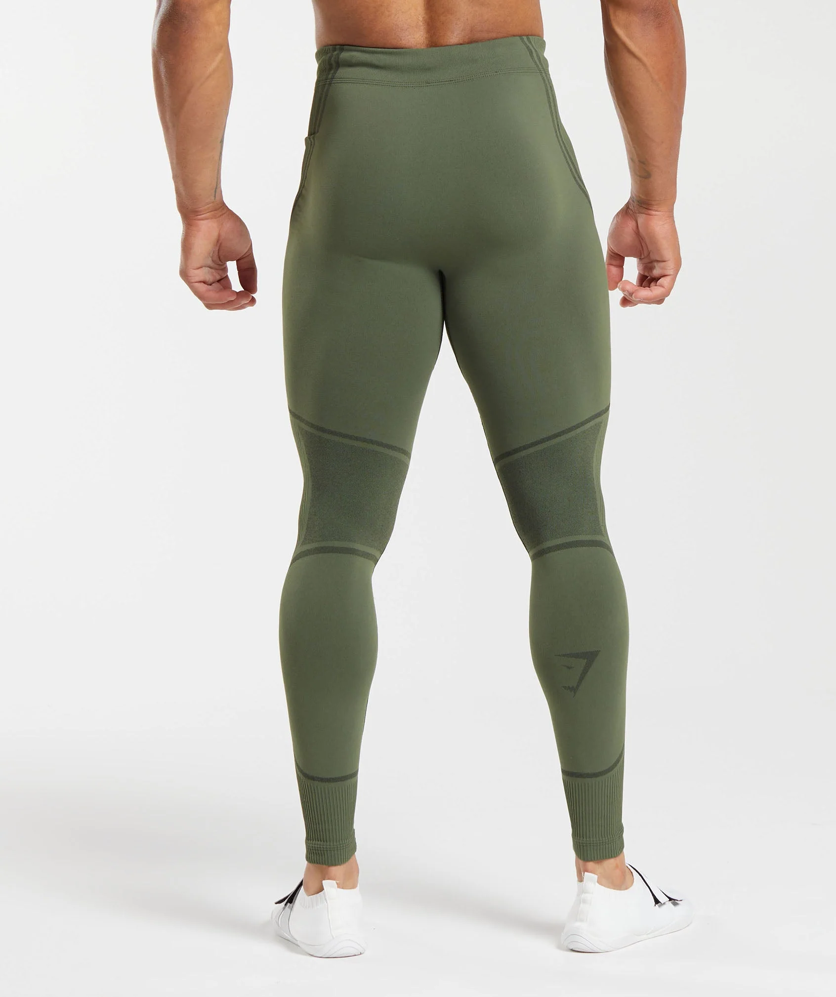 Gymshark 315 Seamless Tights - Winter Olive/Black - Image 2