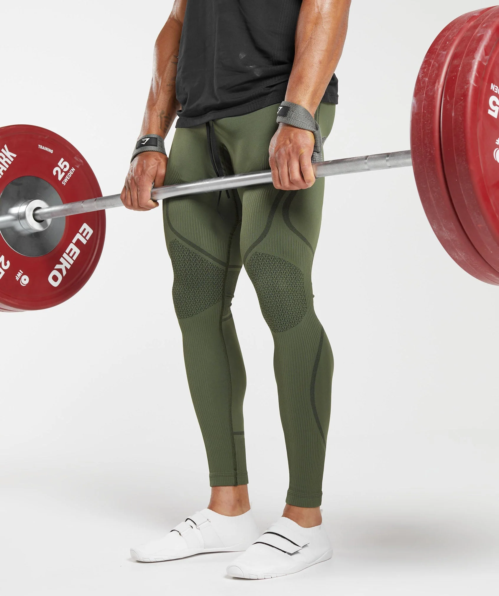 Gymshark 315 Seamless Tights - Winter Olive/Black - Image 7