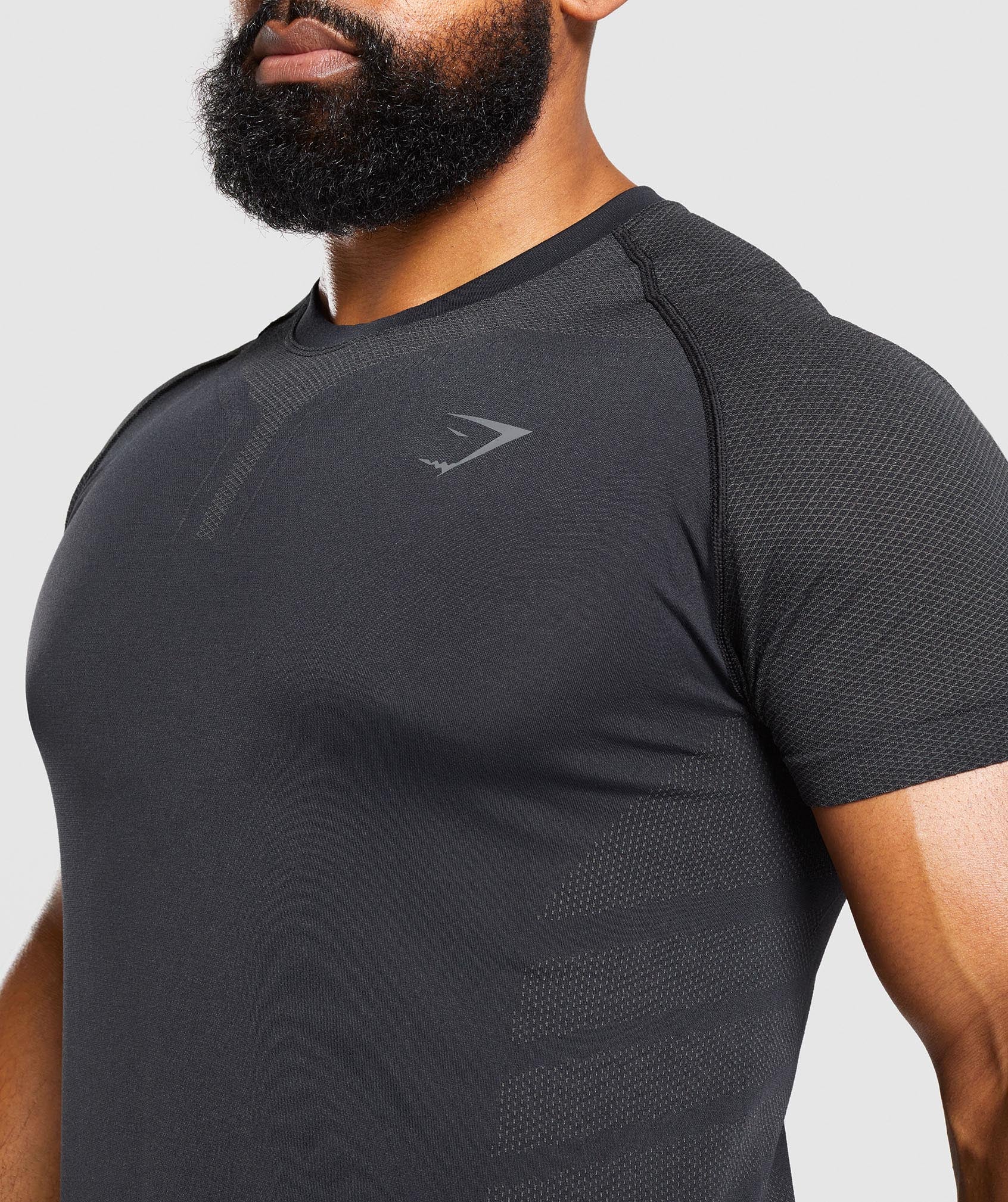 Gymshark 315 T-Shirt - Black/Charcoal - Image 6