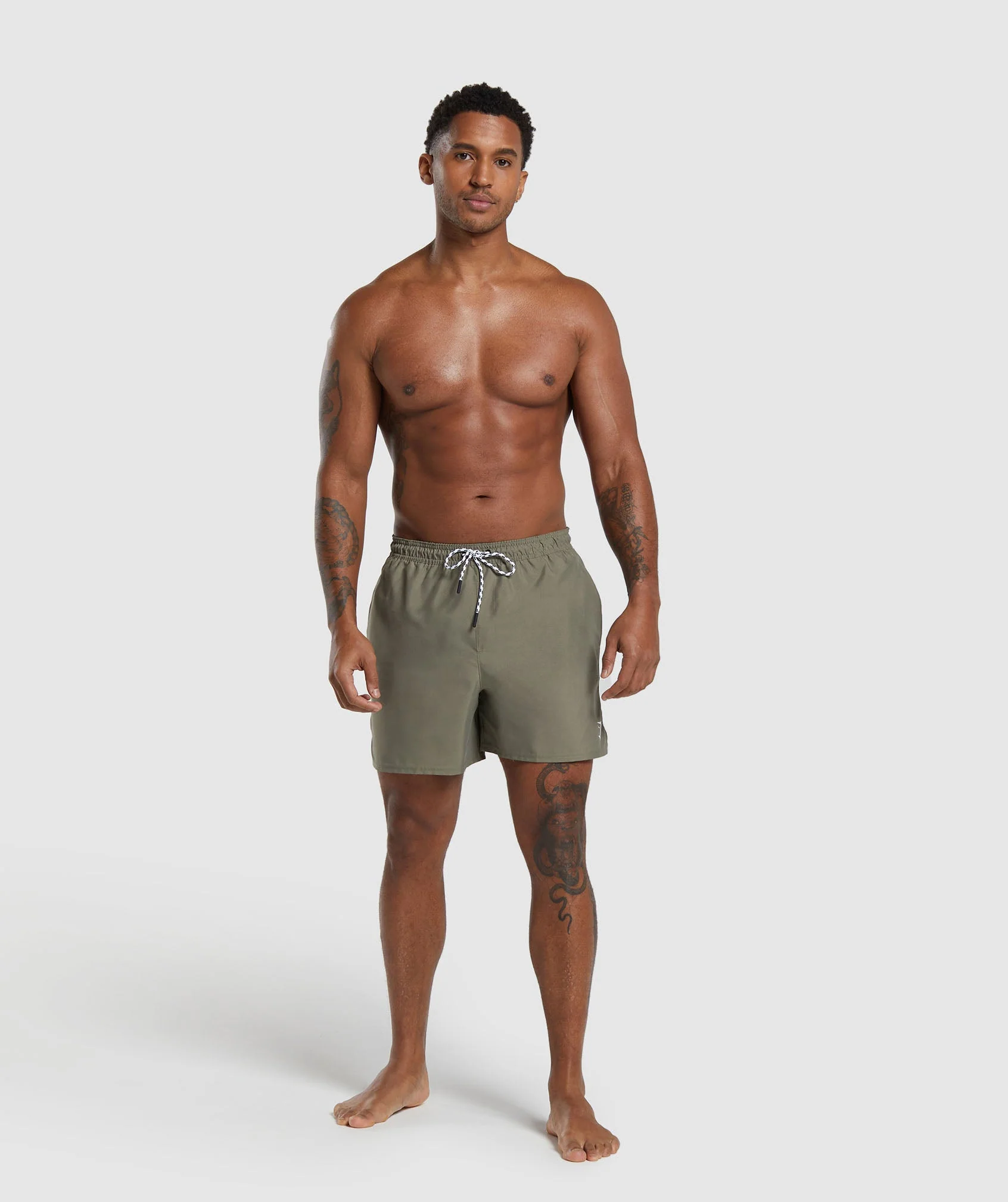 Gymshark 5" Swim Shorts - Utility Green - Image 4