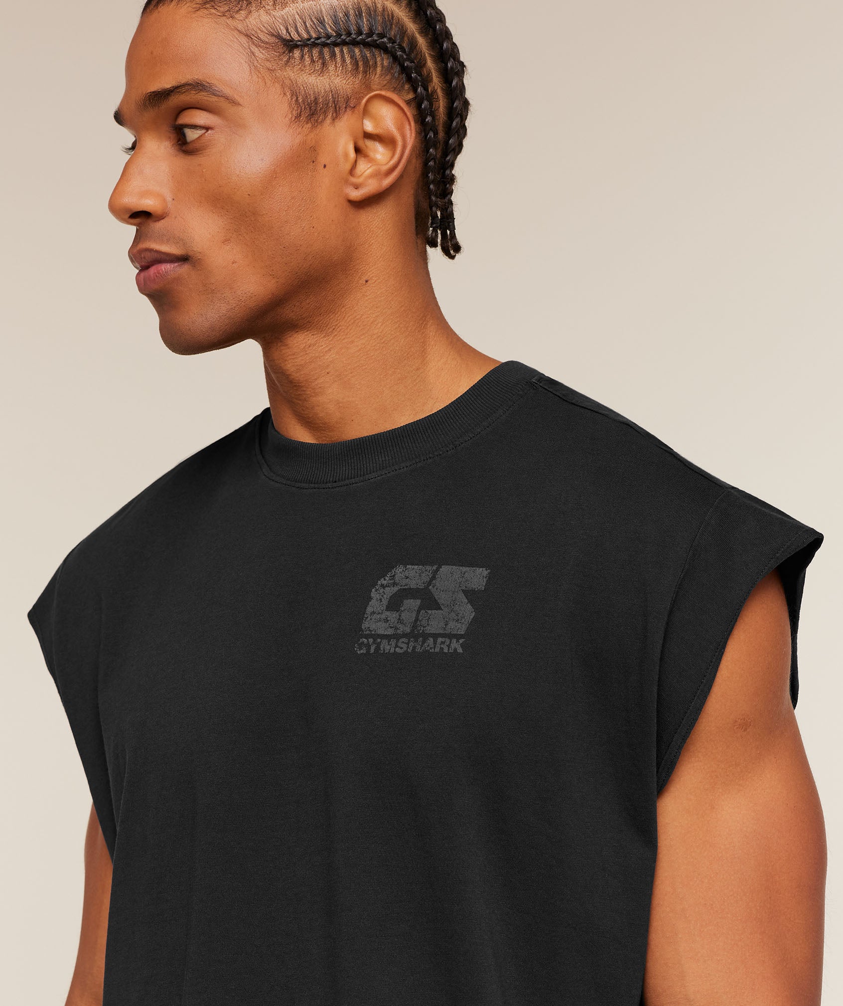 Gymshark Accent Capped Sleeve T-Shirt - Black - Image 6