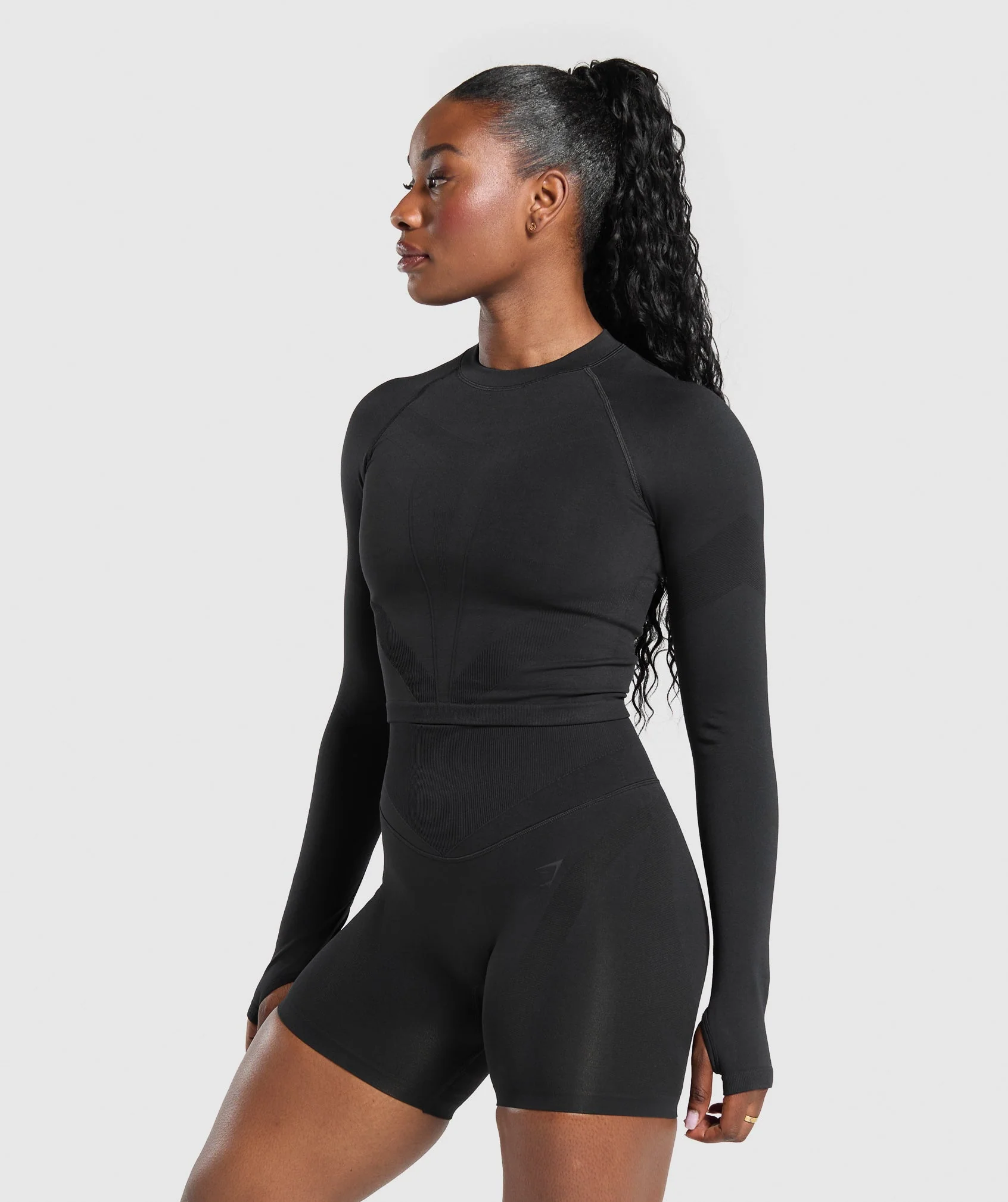 Gymshark Activate Long Sleeve Top - Black - Image 3