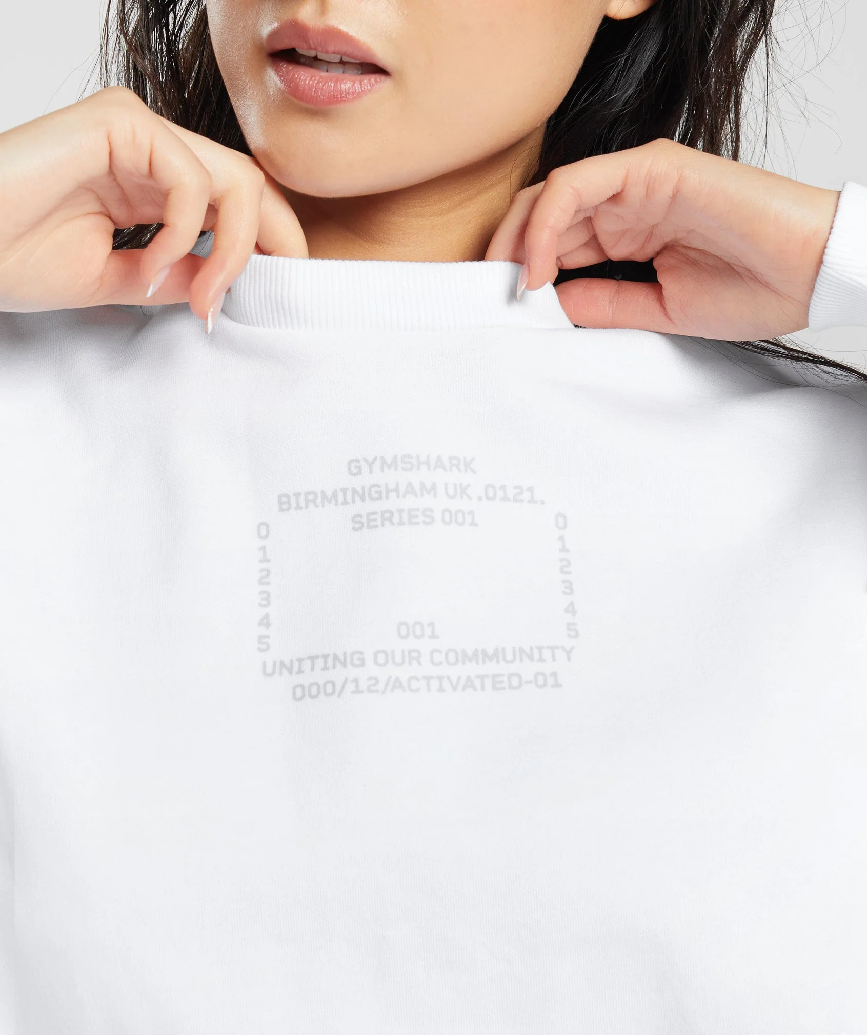 Gymshark Activated Graphic Sweatshirt - White - Image 3