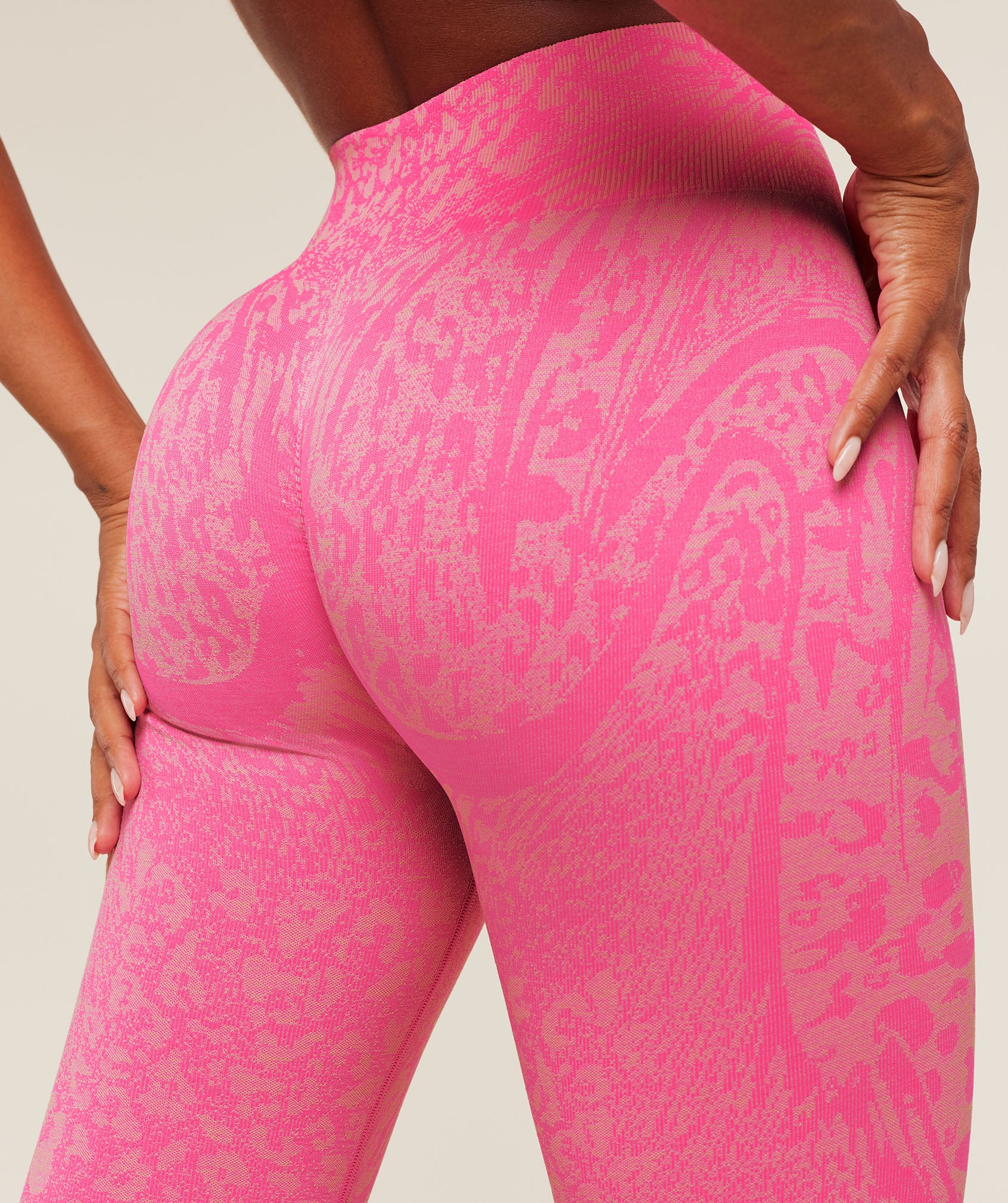 Gymshark Adapt Animal X Whitney Leggings - Electric Pink / Sorbet Yellow - Image 6