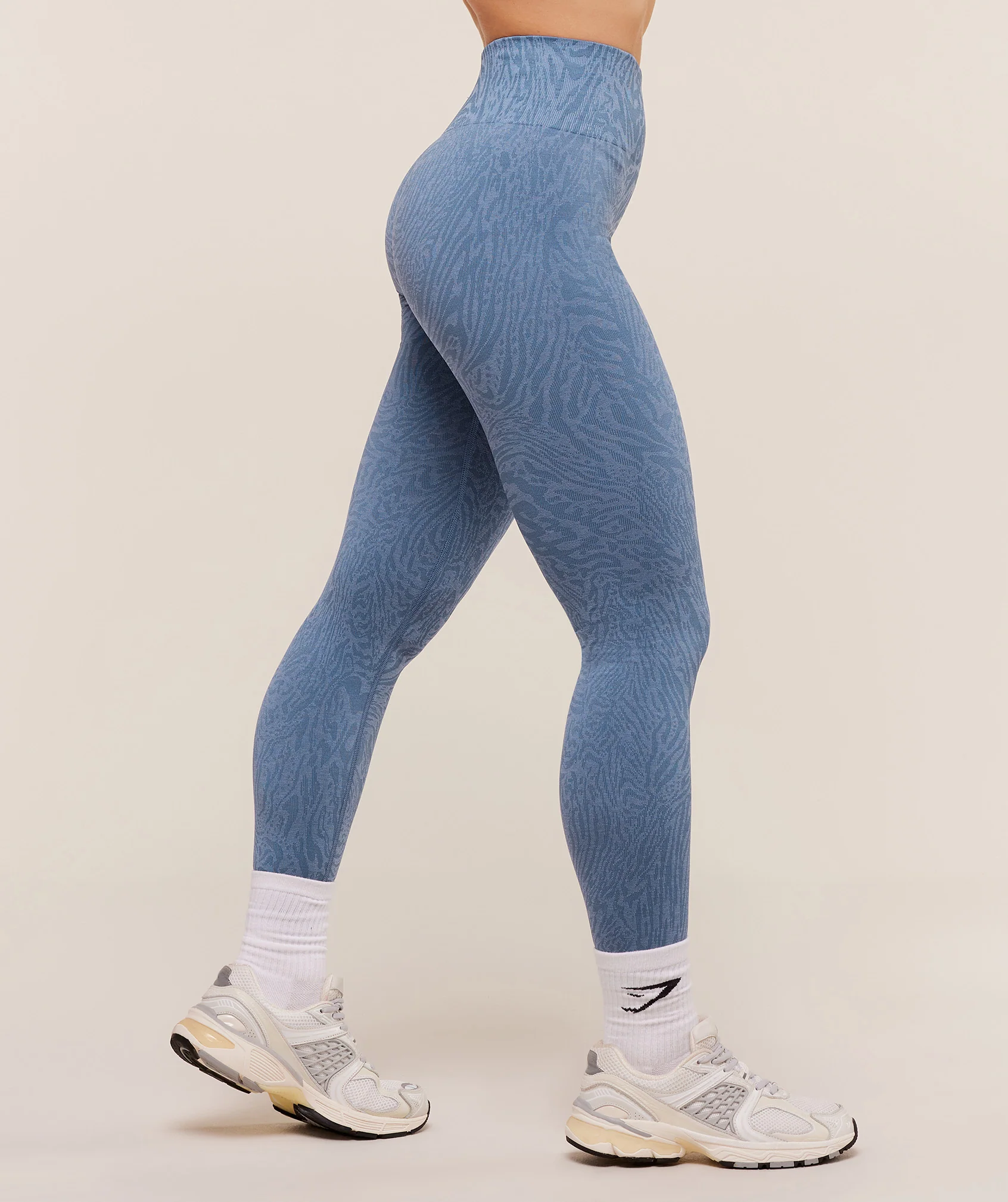 Gymshark Adapt Animal Seamless Leggings - Worn Blue/Peri Blue - Image 3