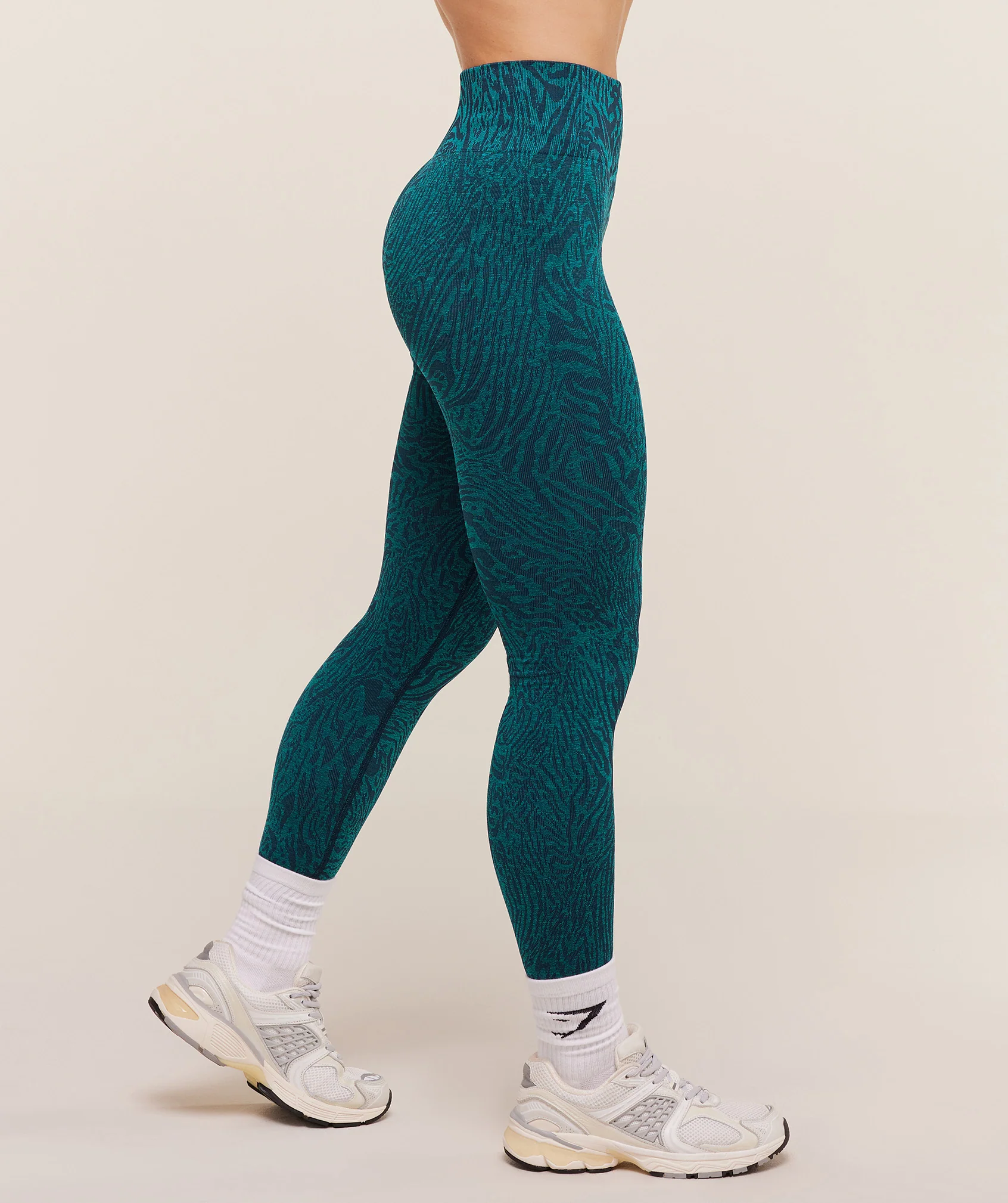 Gymshark Adapt Animal Seamless Leggings - Navy/Brand Blue - Image 3