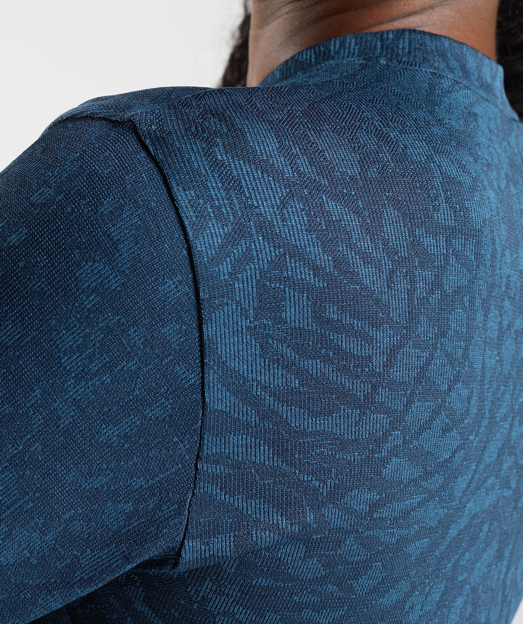 Gymshark Adapt Animal Seamless Long Sleeve Top - Wild | Navy - Image 5