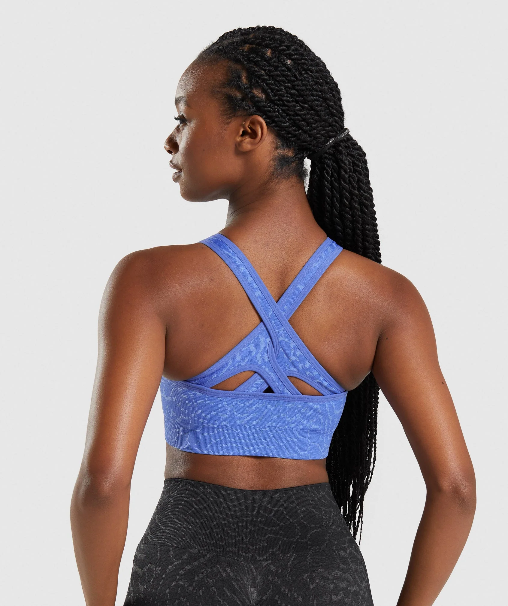 Gymshark Adapt Animal Seamless Sports Bra - Court Blue - Image 2