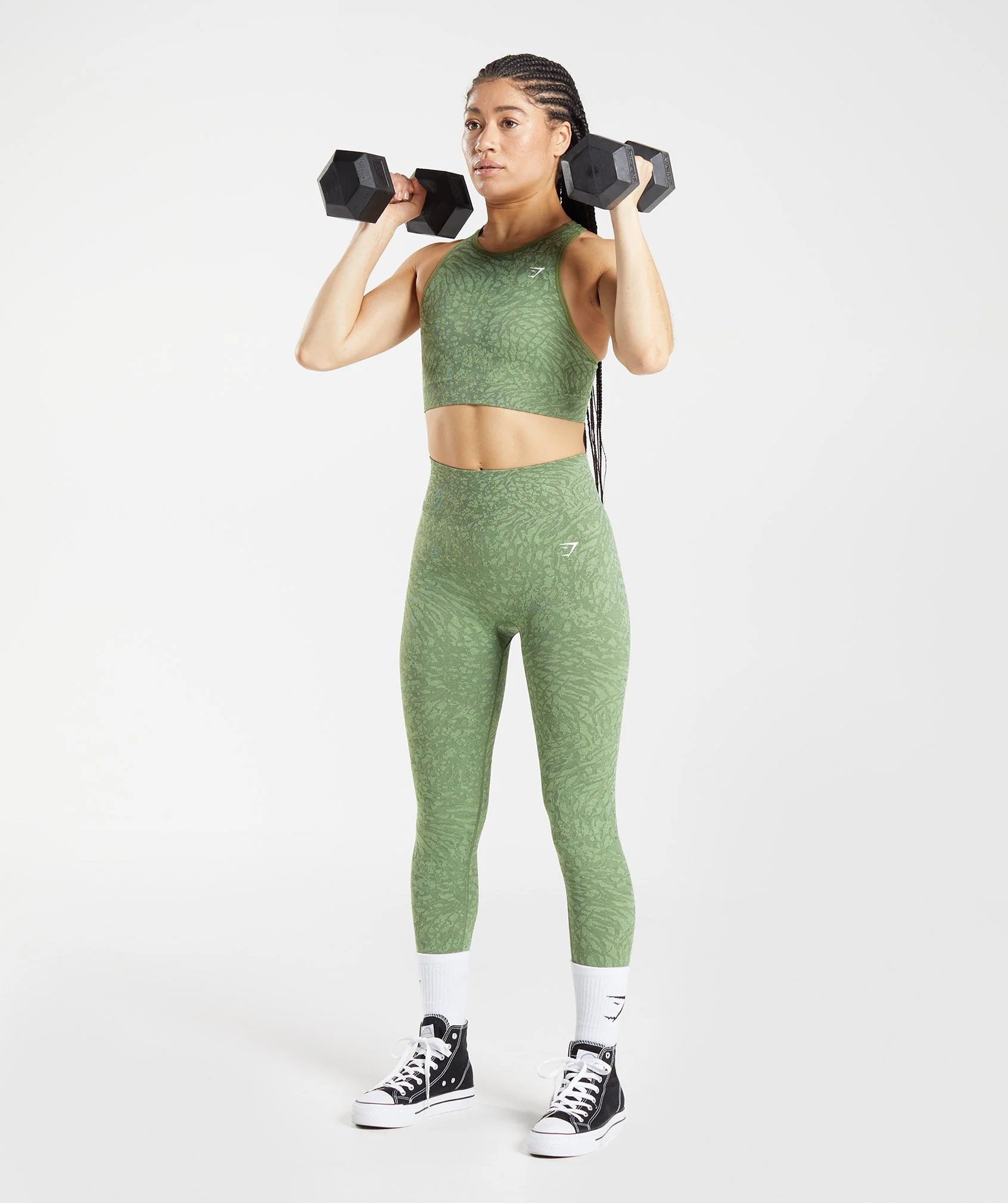 Gymshark Adapt Animal Seamless Sports Bra - Wild | Iguana Green - Image 4